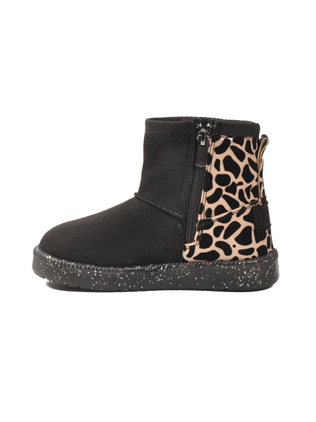 Siyah Leopar İçi Kürklü Soğuğa Dirençli Kız Çocuk Bot 1212 P-3