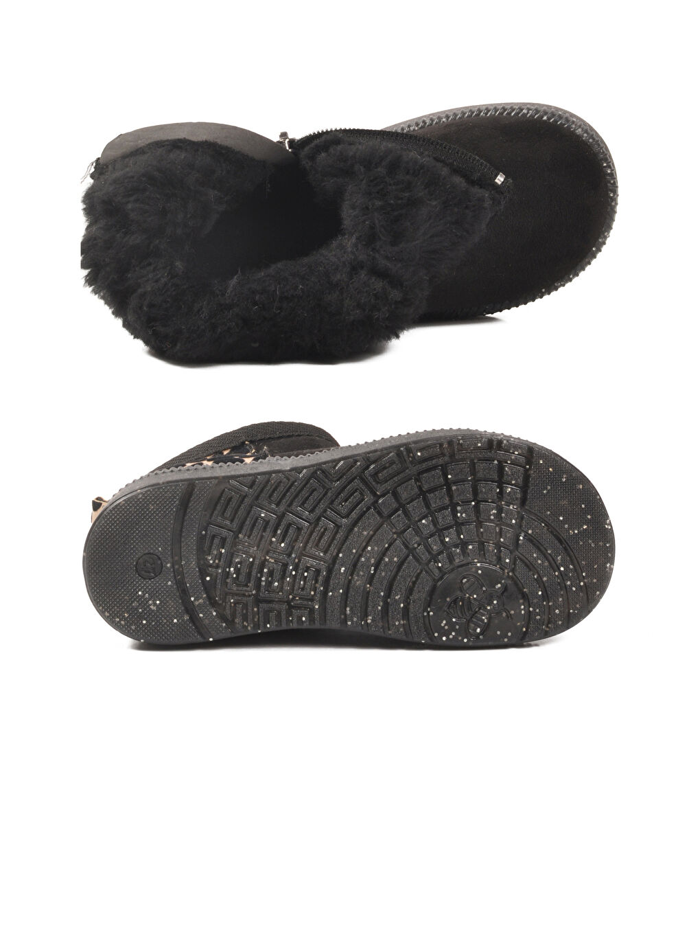 Siyah Leopar İçi Kürklü Soğuğa Dirençli Kız Çocuk Bot 1212 P-4