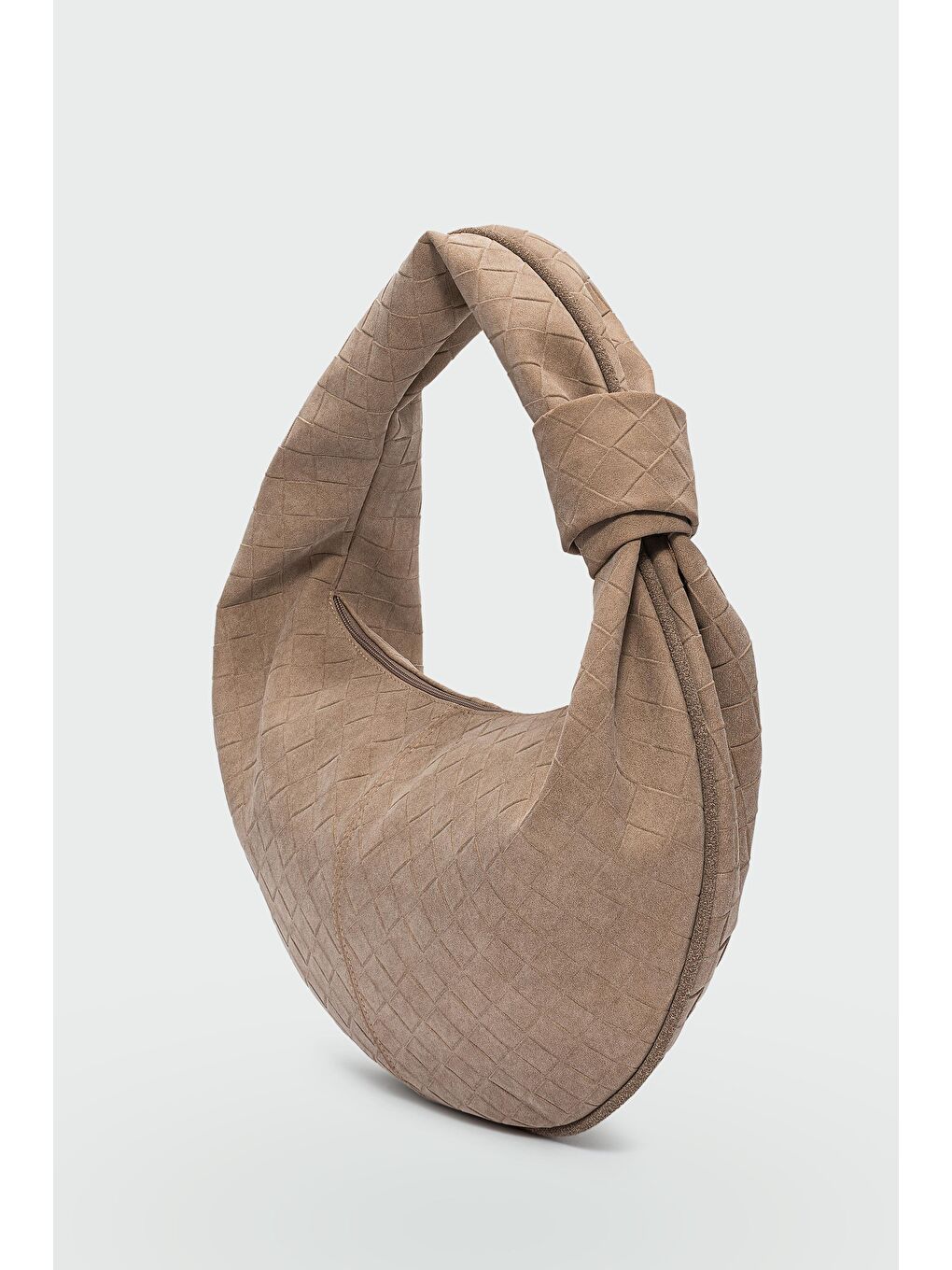 Bej Cove Süet Omuz Çantası Vizon-2