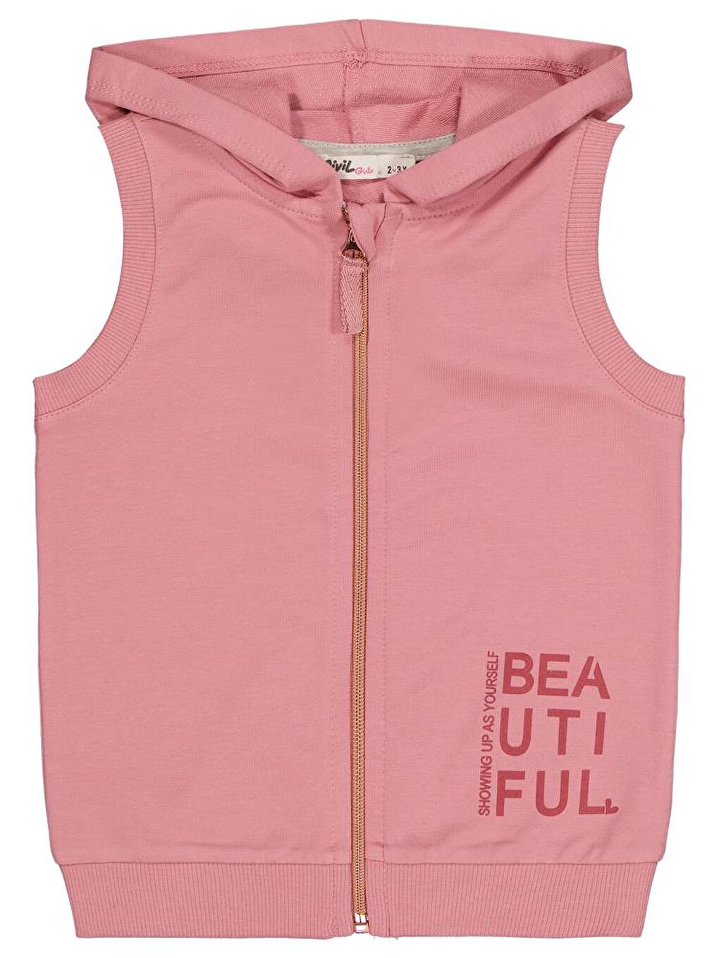 Girls Basic 2-5 Yaş Yelek - Pembe 3-4 Yaş