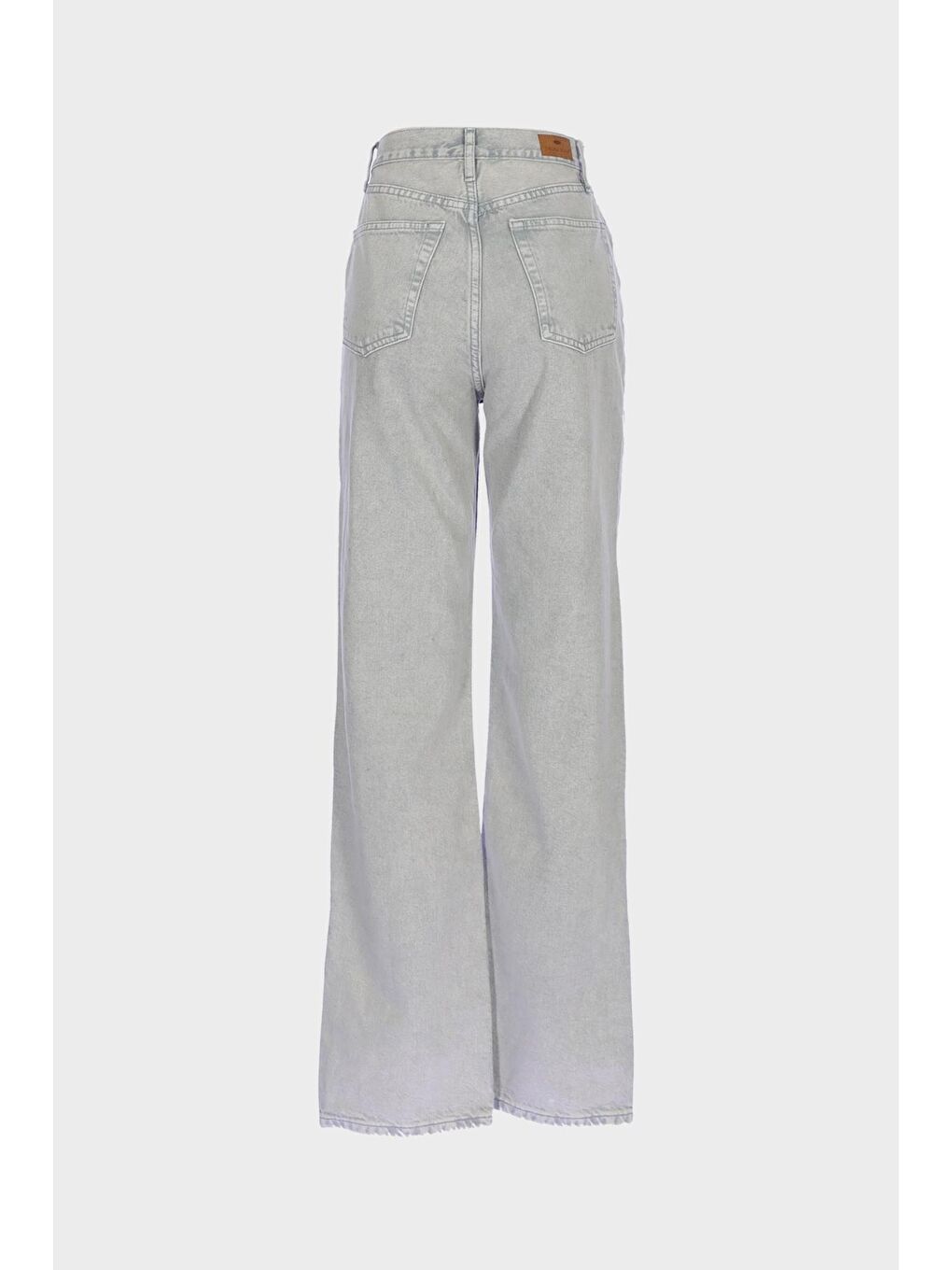 Diana Gri Yüksek Bel Patı Fermuarlı Dad Straight Jean Pantolon C 4517-068-1