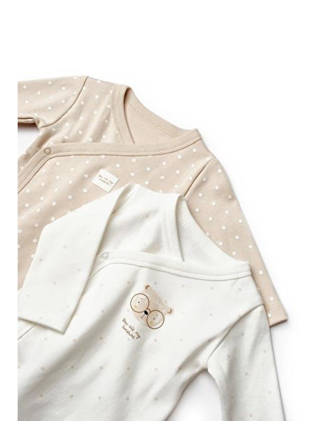 Ekru Bebek 2'li Kruvaze %100 Organik Pamuk-6