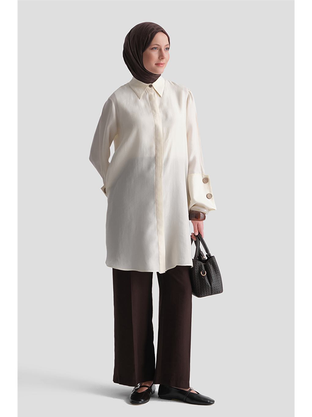 Kahverengi Beli Lastikli Pantolon Kahve-1