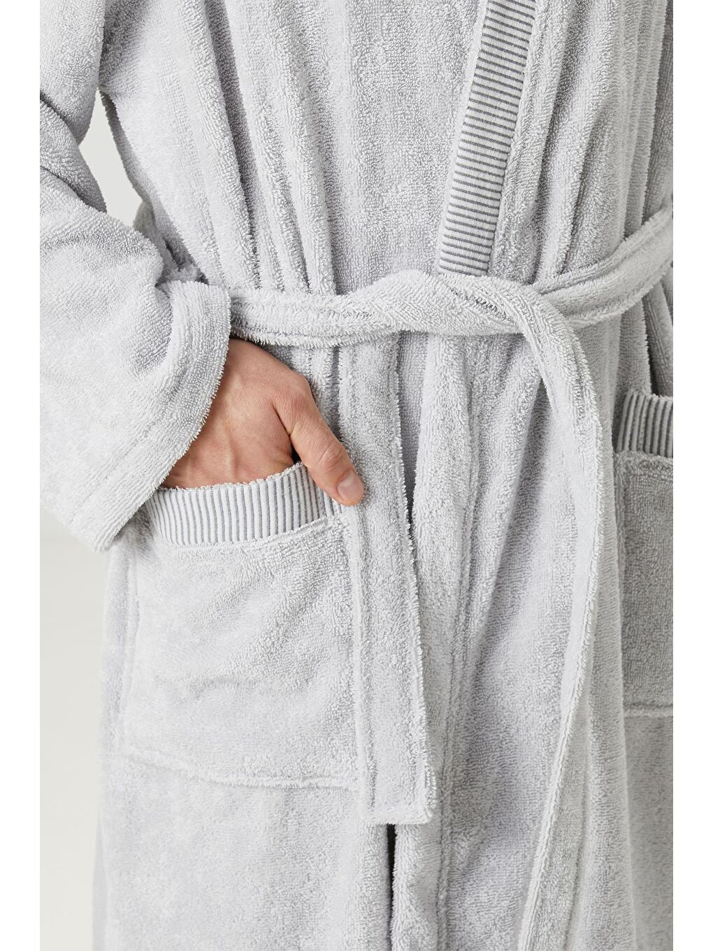 Marble Erkek Bornoz S/M Gri-6