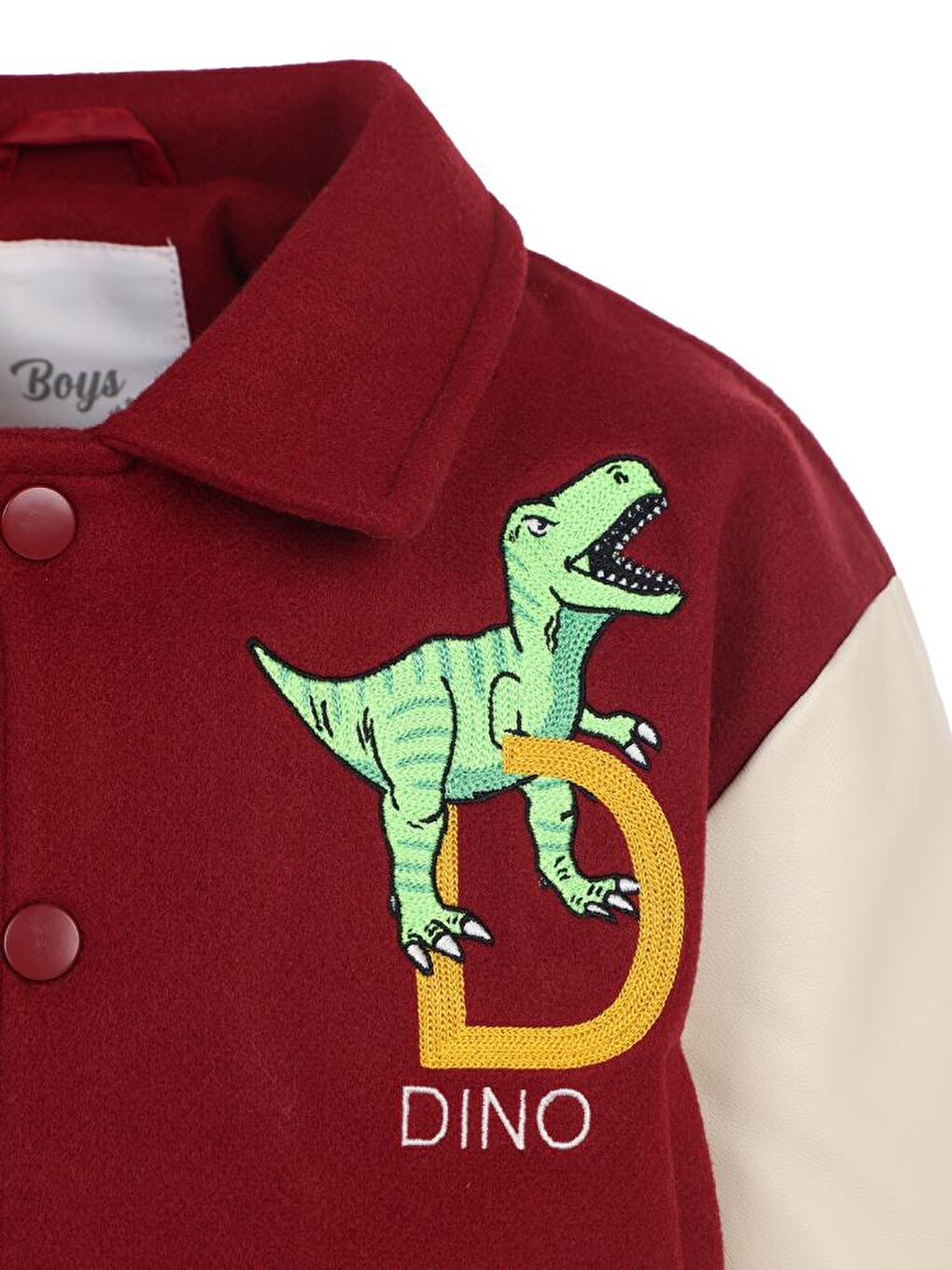 Boys 1986 Dinozor Armalı 2-5 Yaş Ceket - Bordo 3-4 Yaş-4