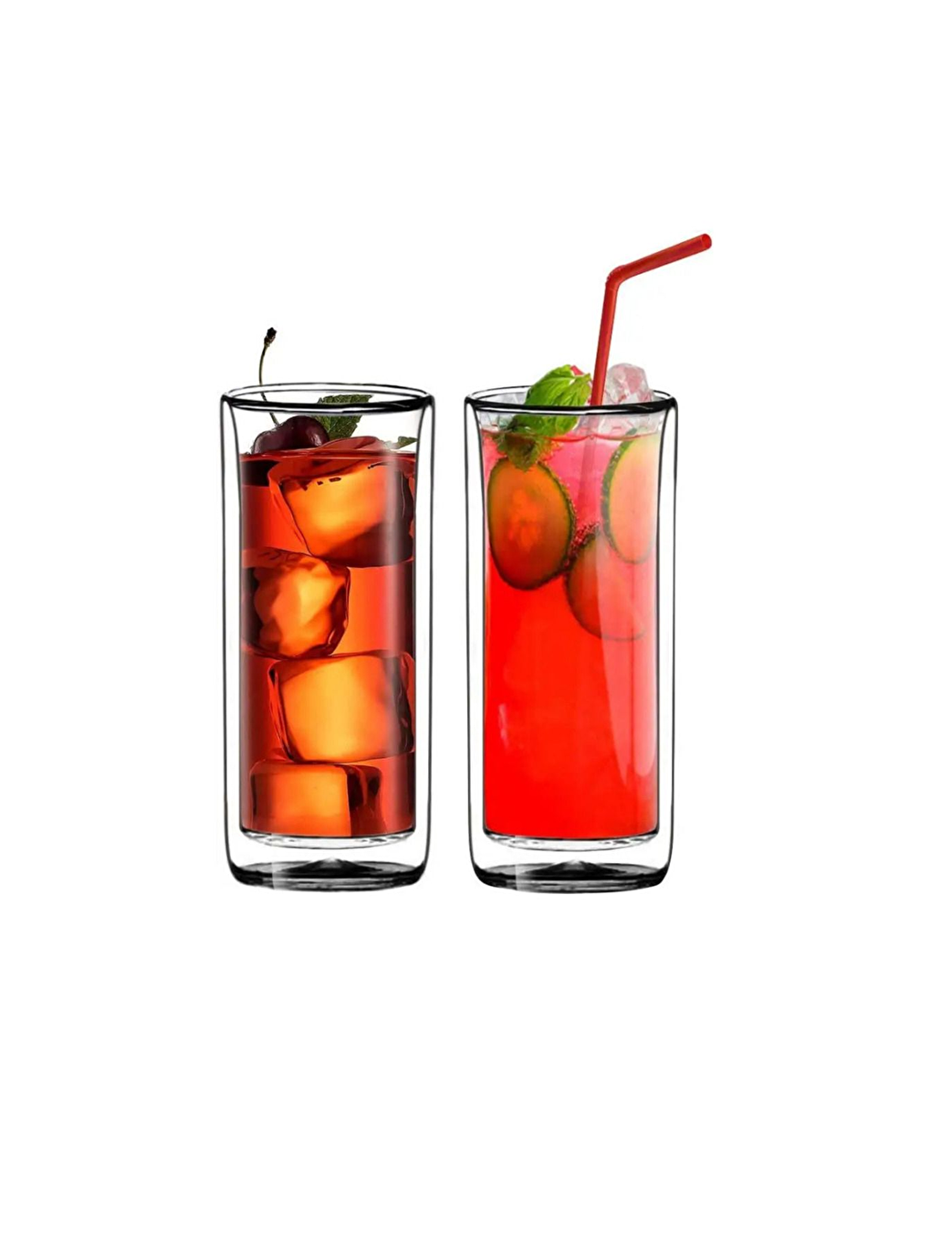 Renksiz Uzun Cam S  Bardağı Seti 270 ml 2 Adet 2325