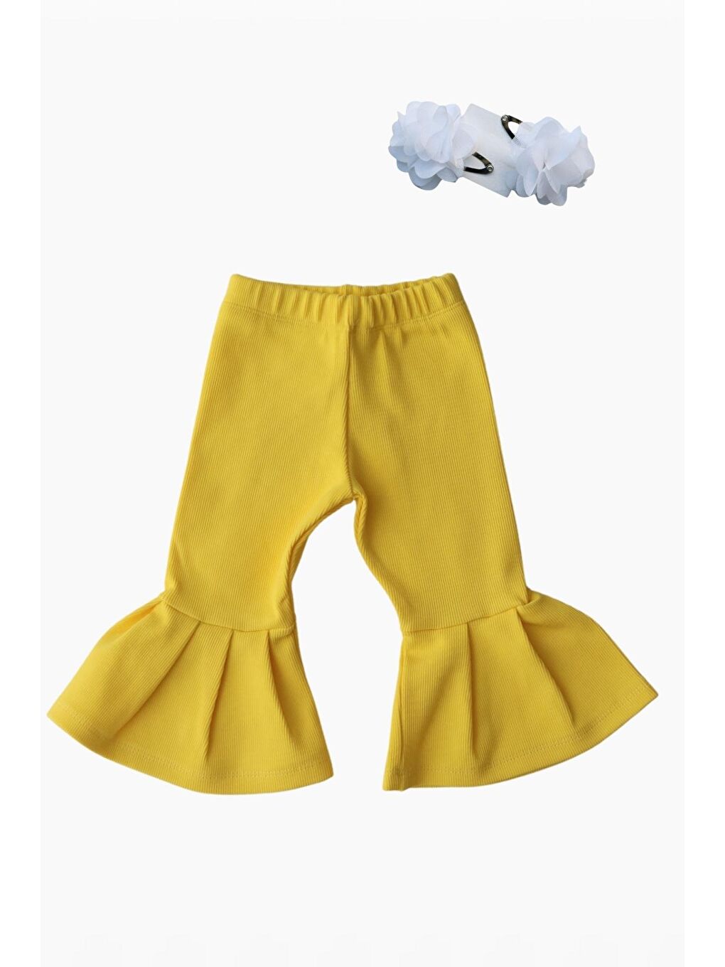 Kız Bebek Sarı Tayt Toka Takım-2