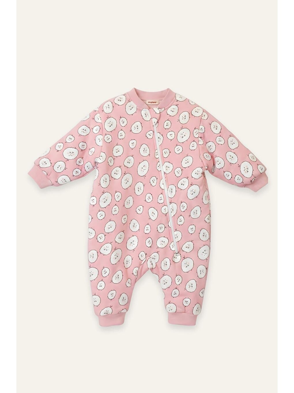 Pembe Kız Çocuk Elyaf Dolgulu Uyku Tulumu  - Pudra-2