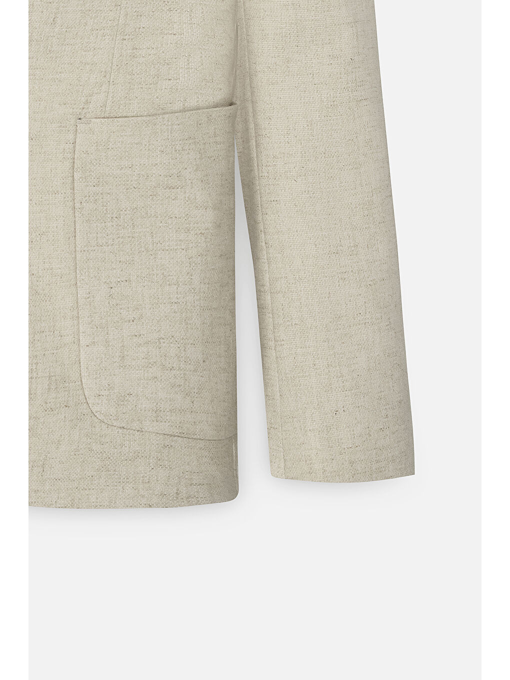 Erkek Bej Dar Kesim Kırlangıç Yaka Casual Blazer Ceket-4