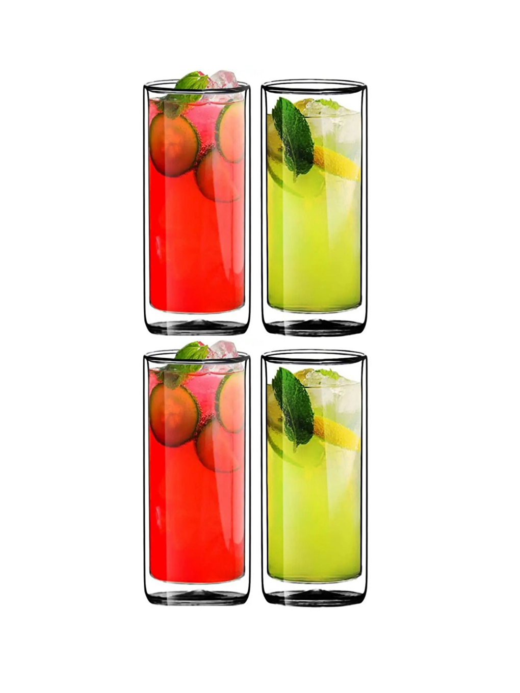 Renksiz Uzun Cam S  Bardağı Seti 270 ml 2 Adet 2325-3