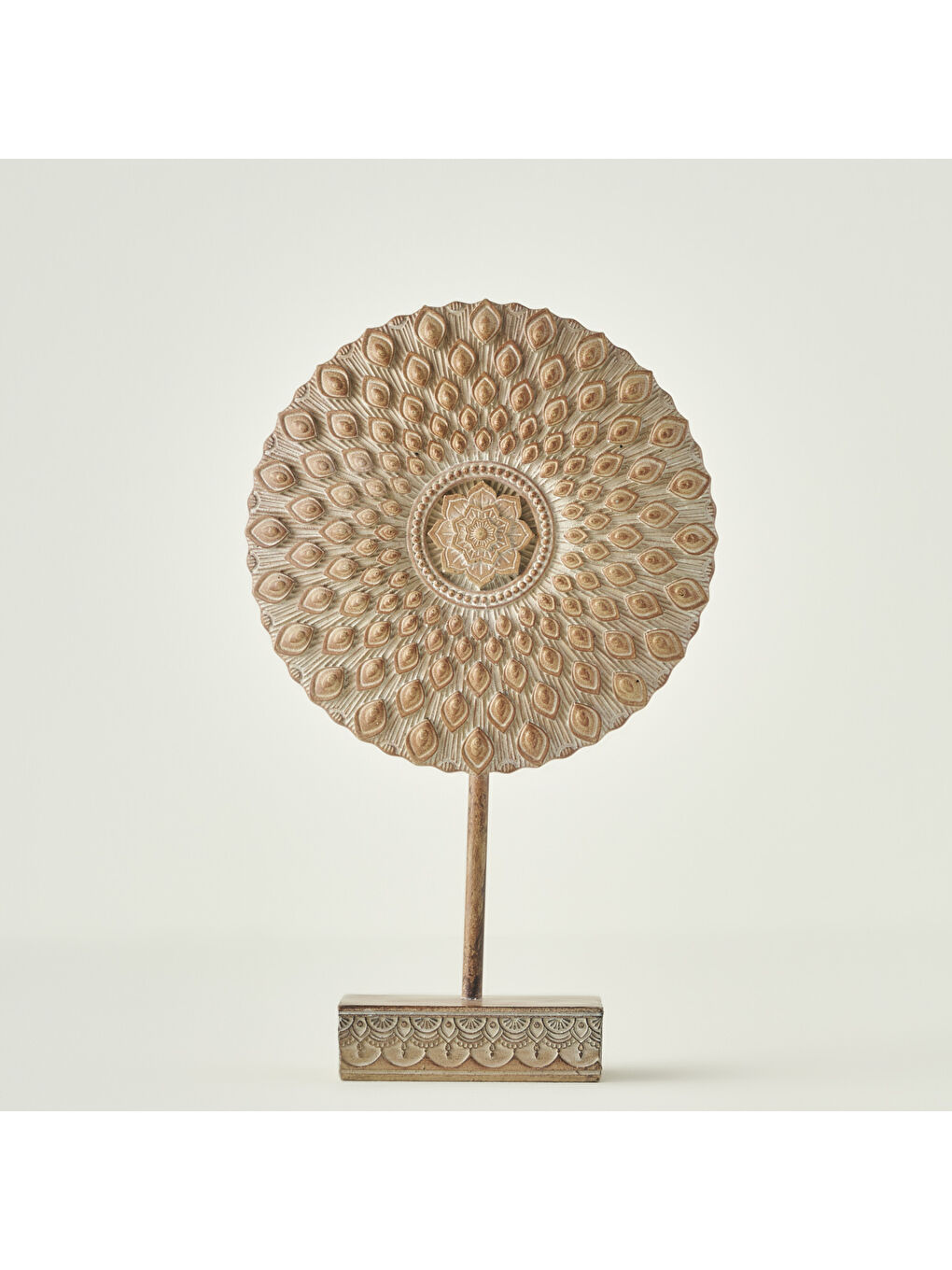 Circle Dekoratif Obje Bej (18x6x30 cm)