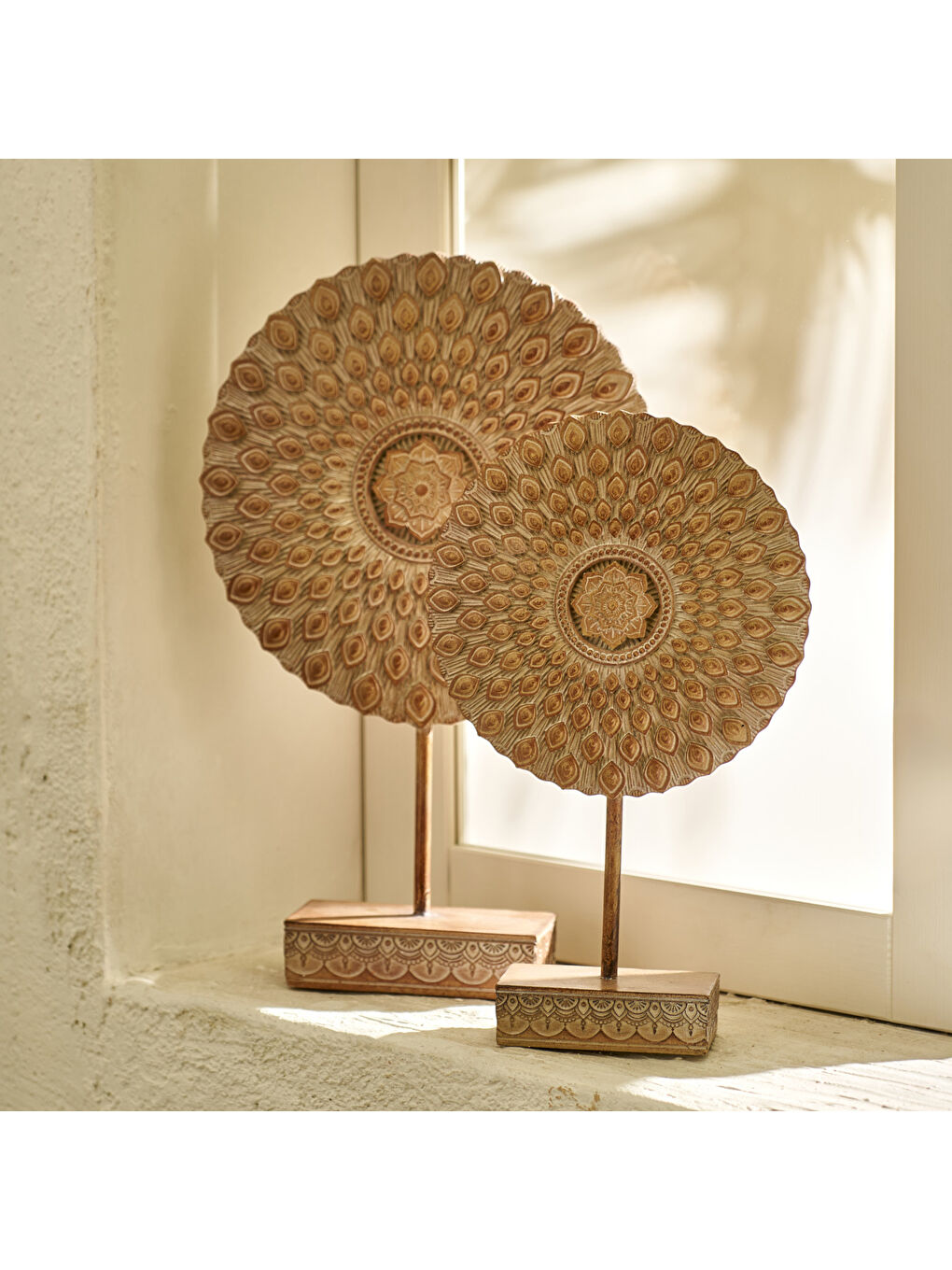 Circle Dekoratif Obje Bej (18x6x30 cm)-1