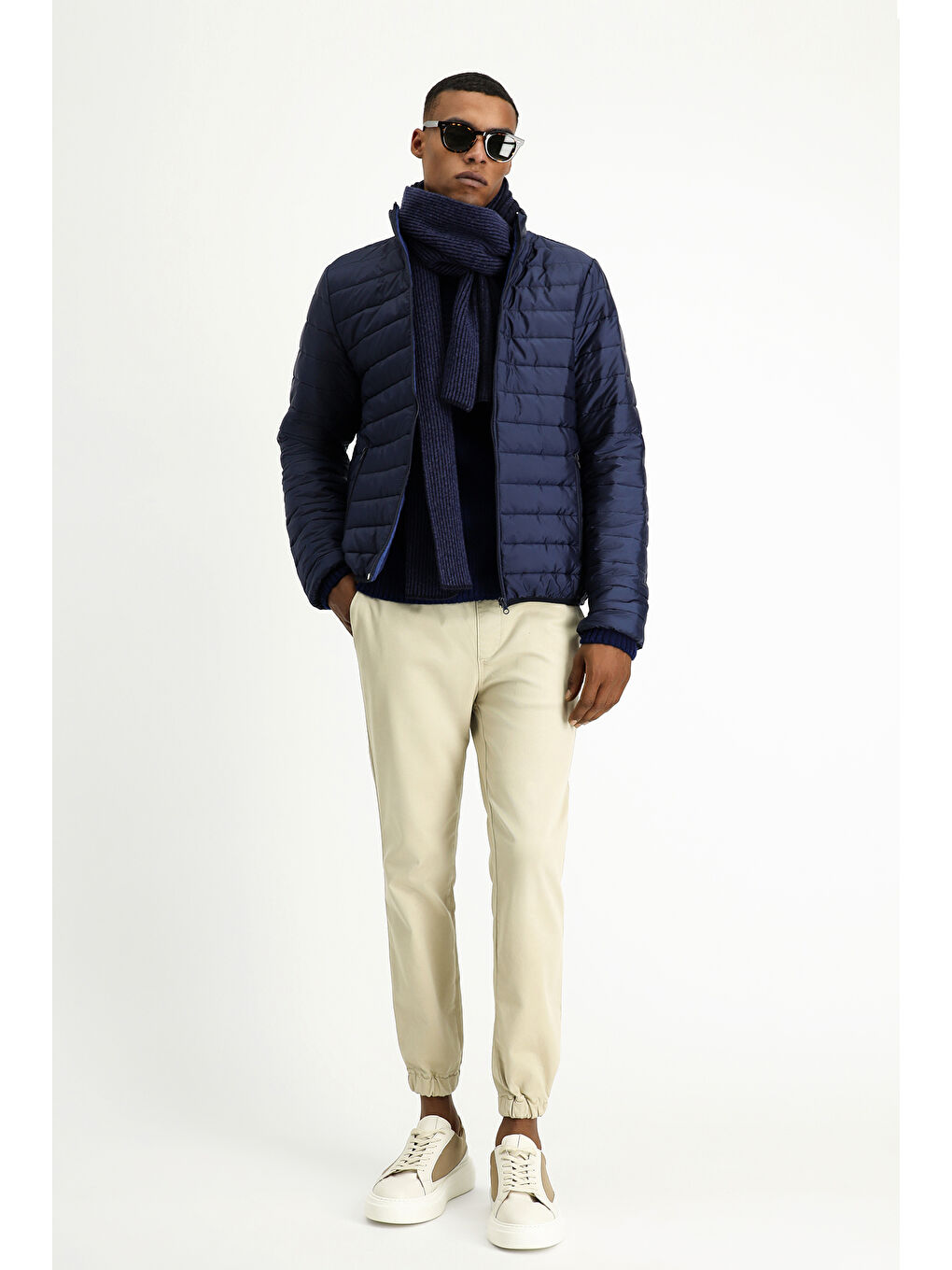 Lacivert Kapitone Spor Mont-1