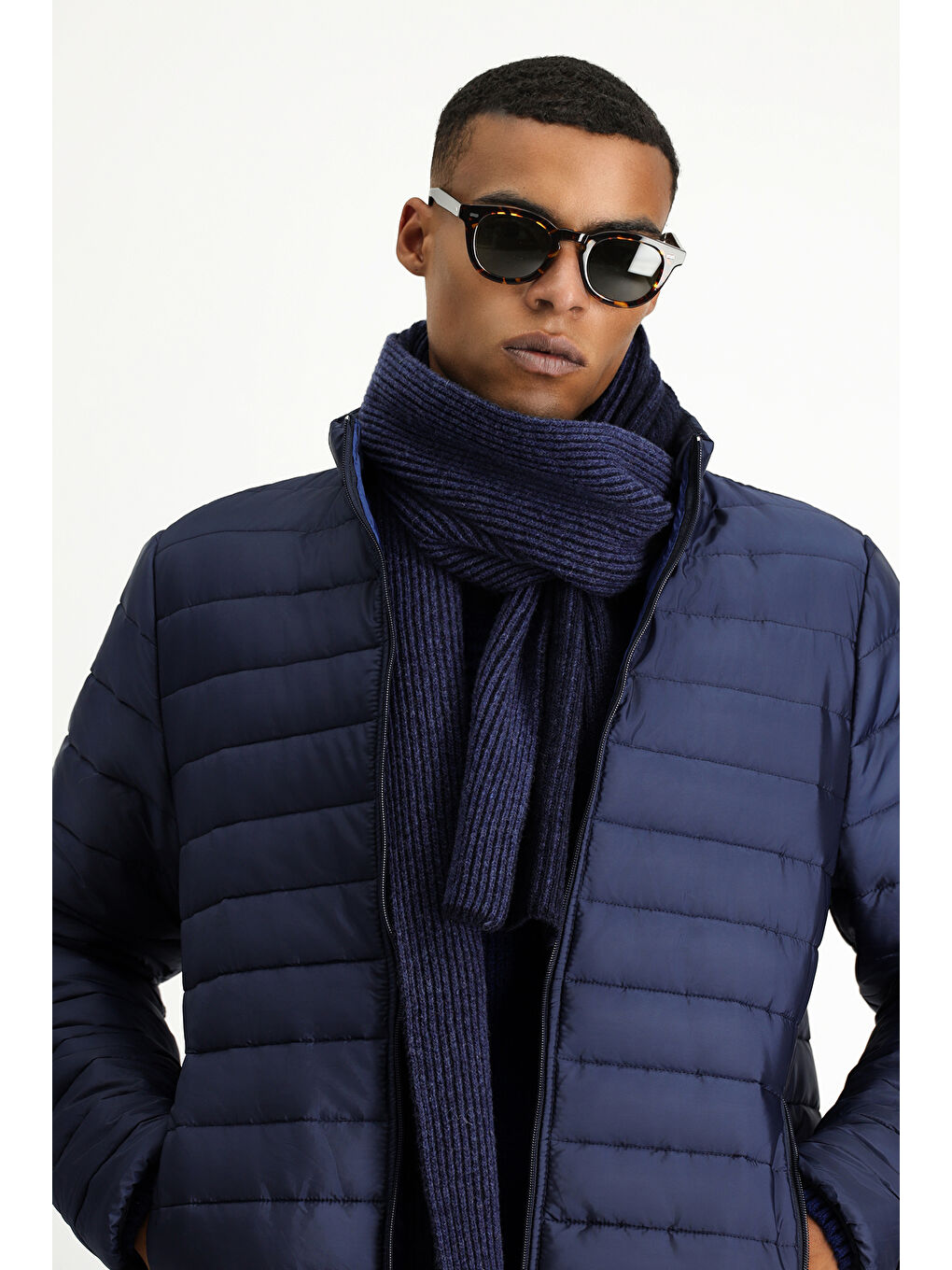 Lacivert Kapitone Spor Mont-2