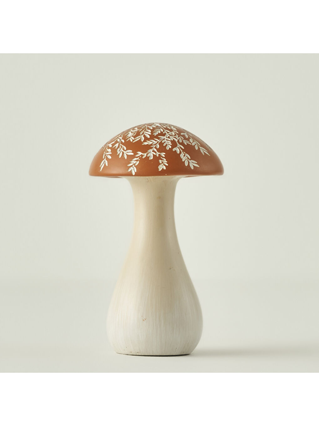 Kahverengi Mushroom Dekoratif Obje Kiremit (9x9x16 cm)