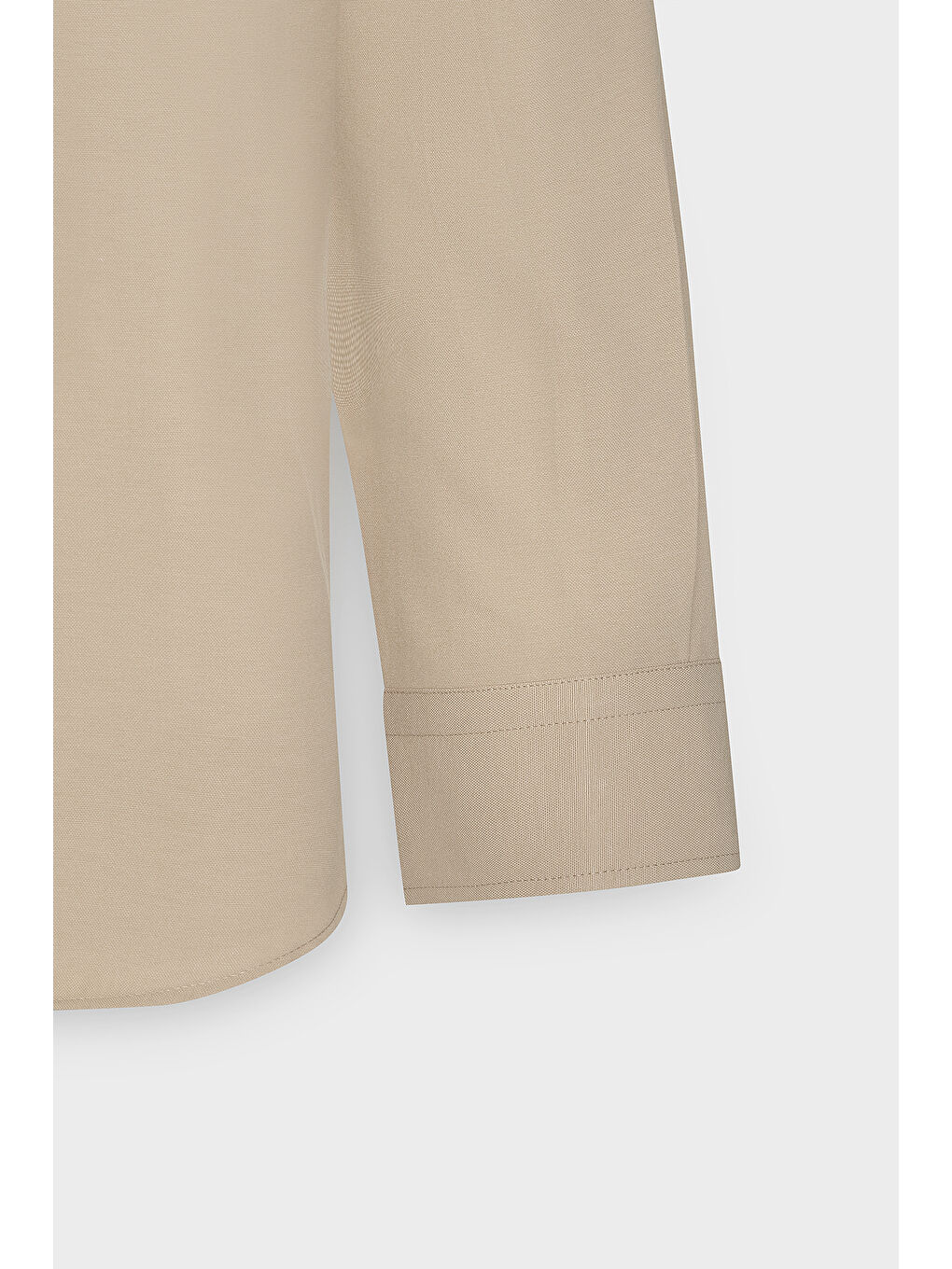 Erkek Bej Tailored Slim Fit Dar Kesim Düğmeli Yaka Oxford Gömlek-8