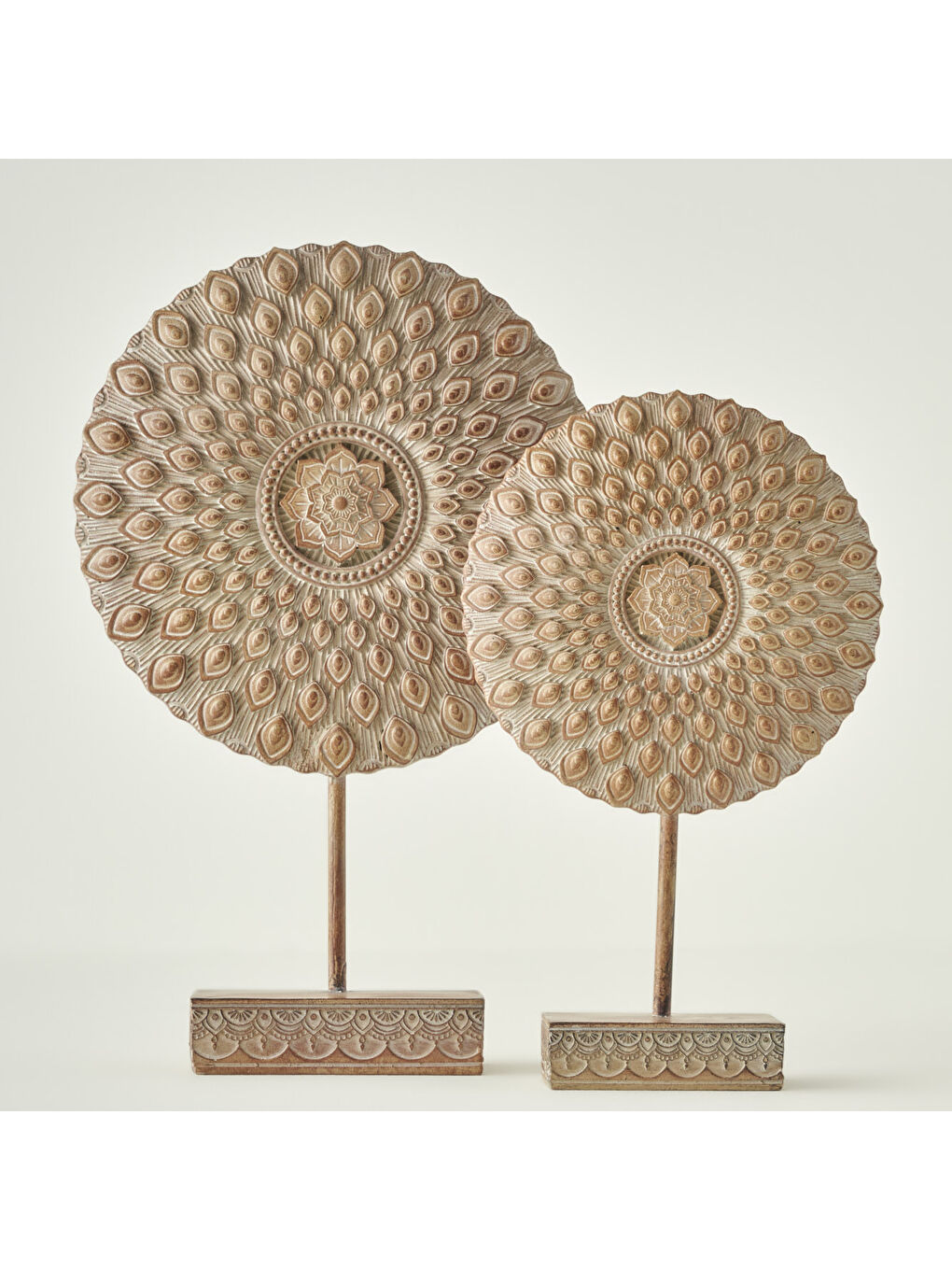 Circle Dekoratif Obje Bej (24x7x37 cm)-4