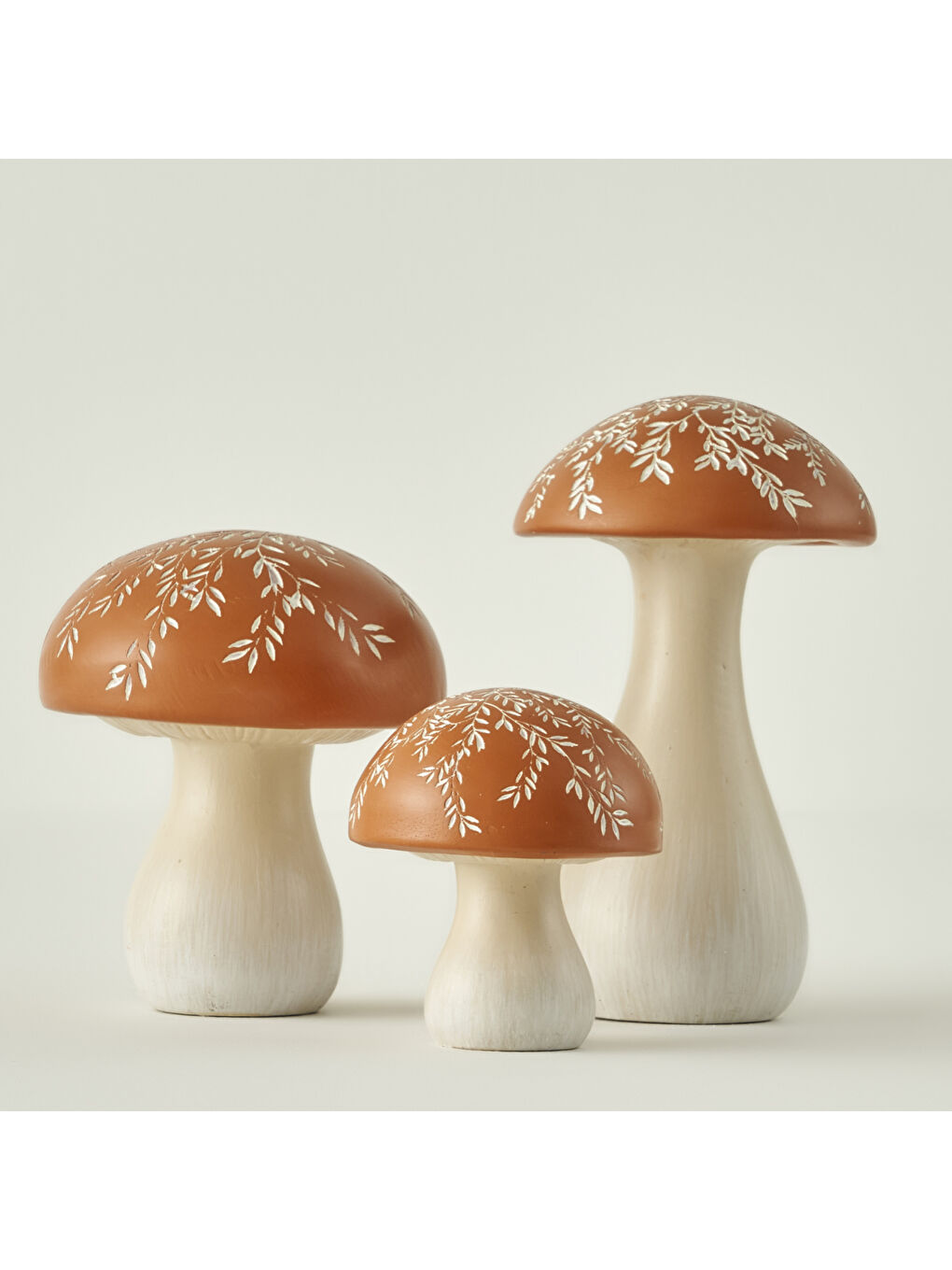 Kahverengi Mushroom Dekoratif Obje Kiremit (10x10x12 cm)-4
