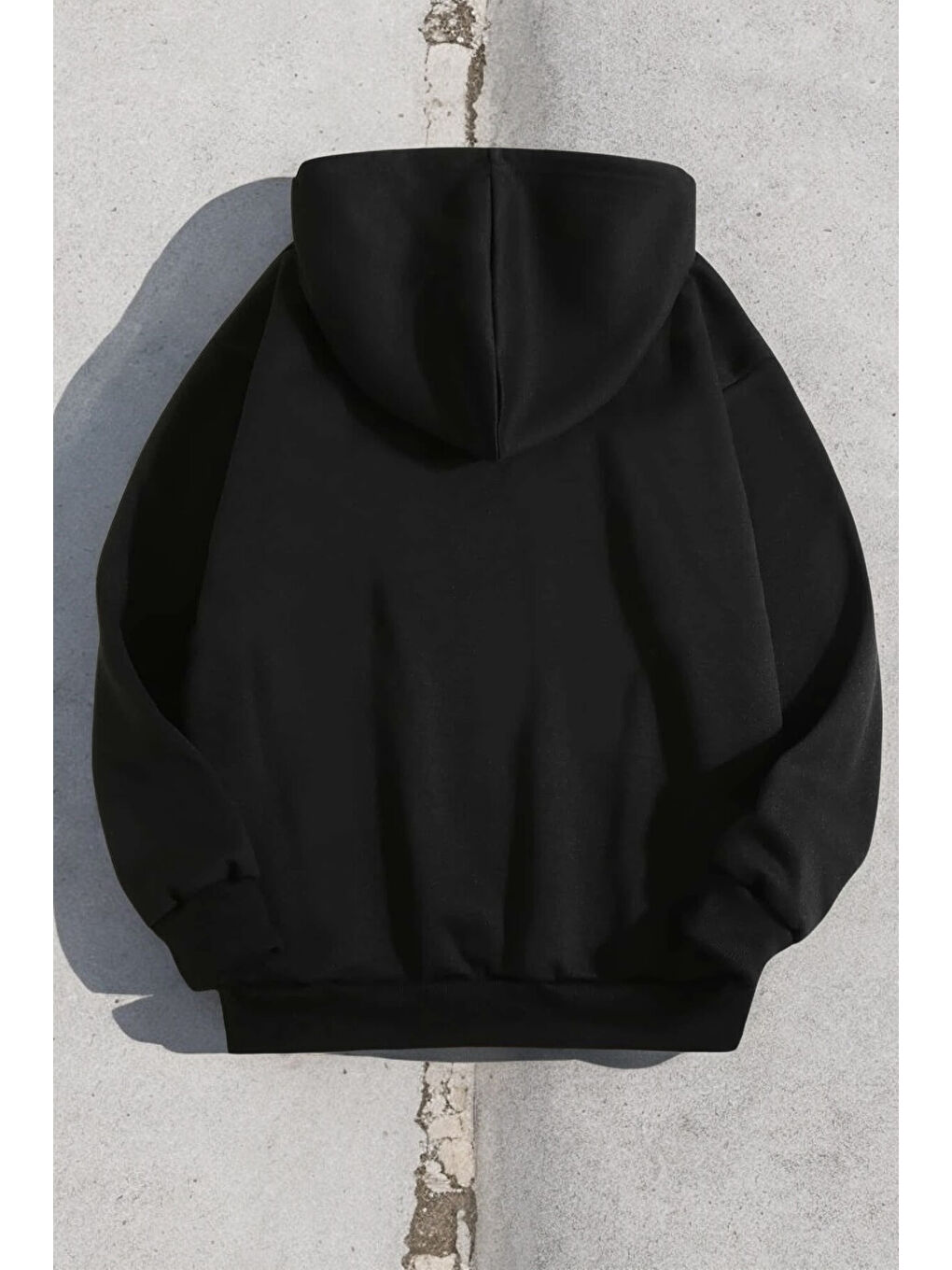 uyguntarz Siyah Looking Baskılı Oversize Sweatshirt - 1