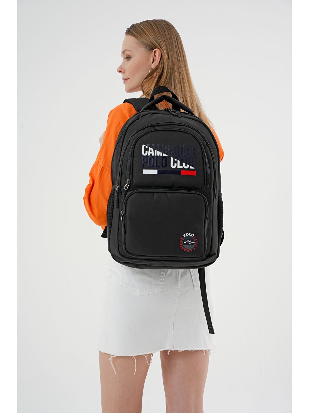 Siyah Unisex Fonksiyonel Ortaokul Sırt Çantası-1