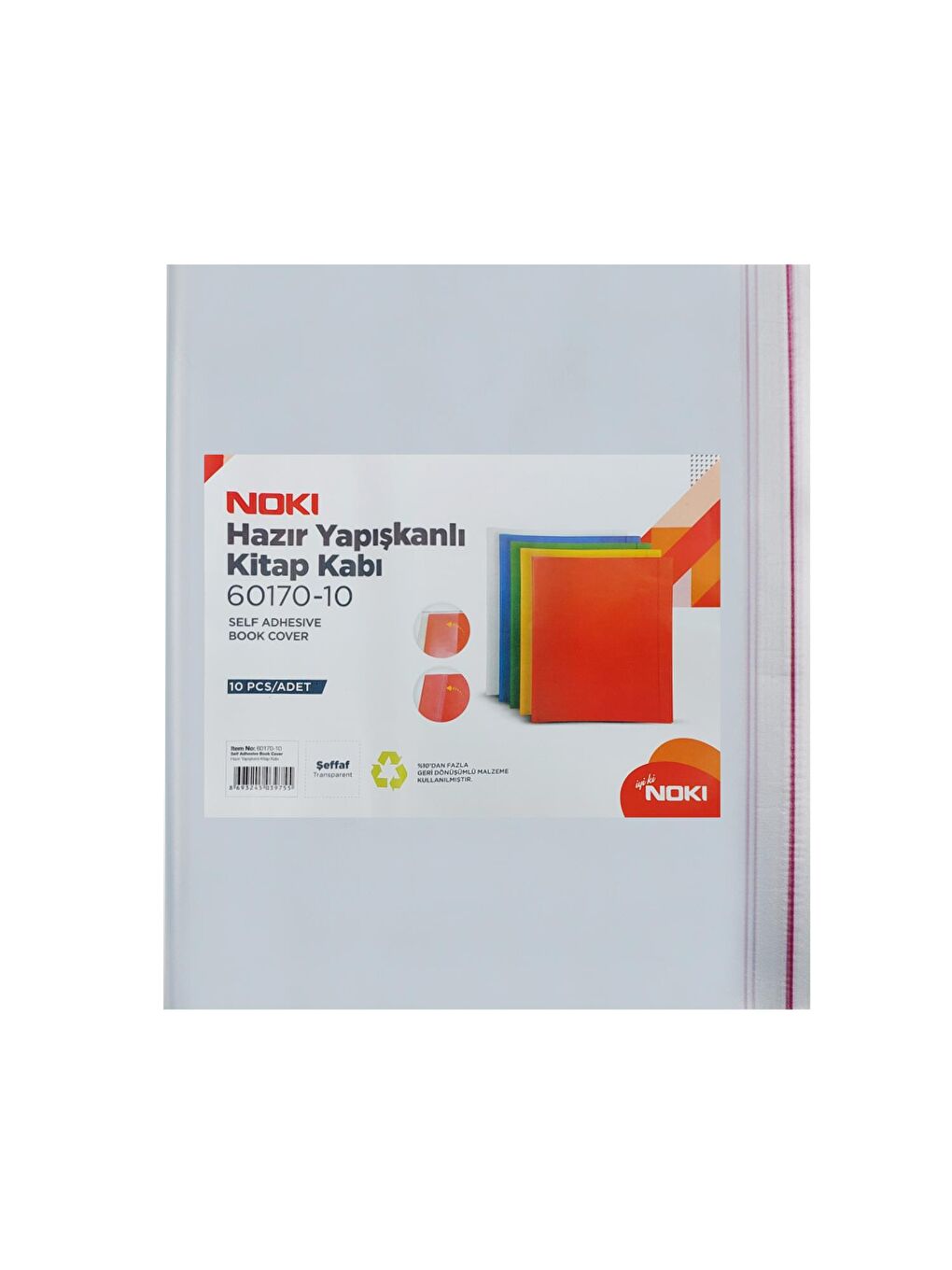 Hazır Yapışkanlı Kitap Kabı 10'lu Şeffaf 60170-10
