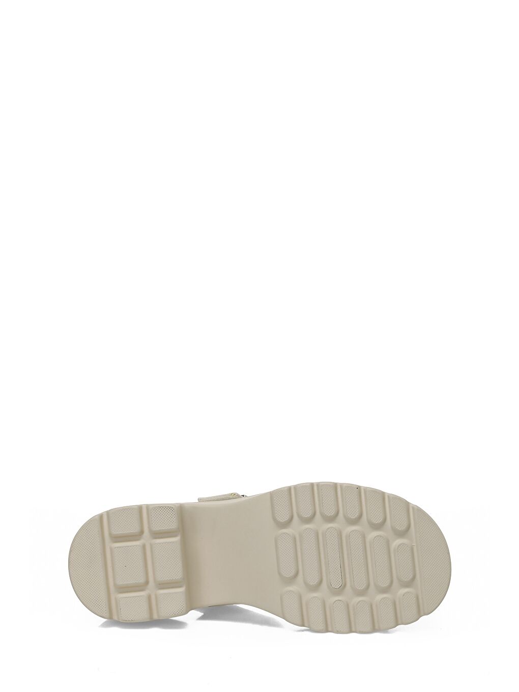 25S-259 6FX Bej Kadın Kalın Taban Sandalet-5