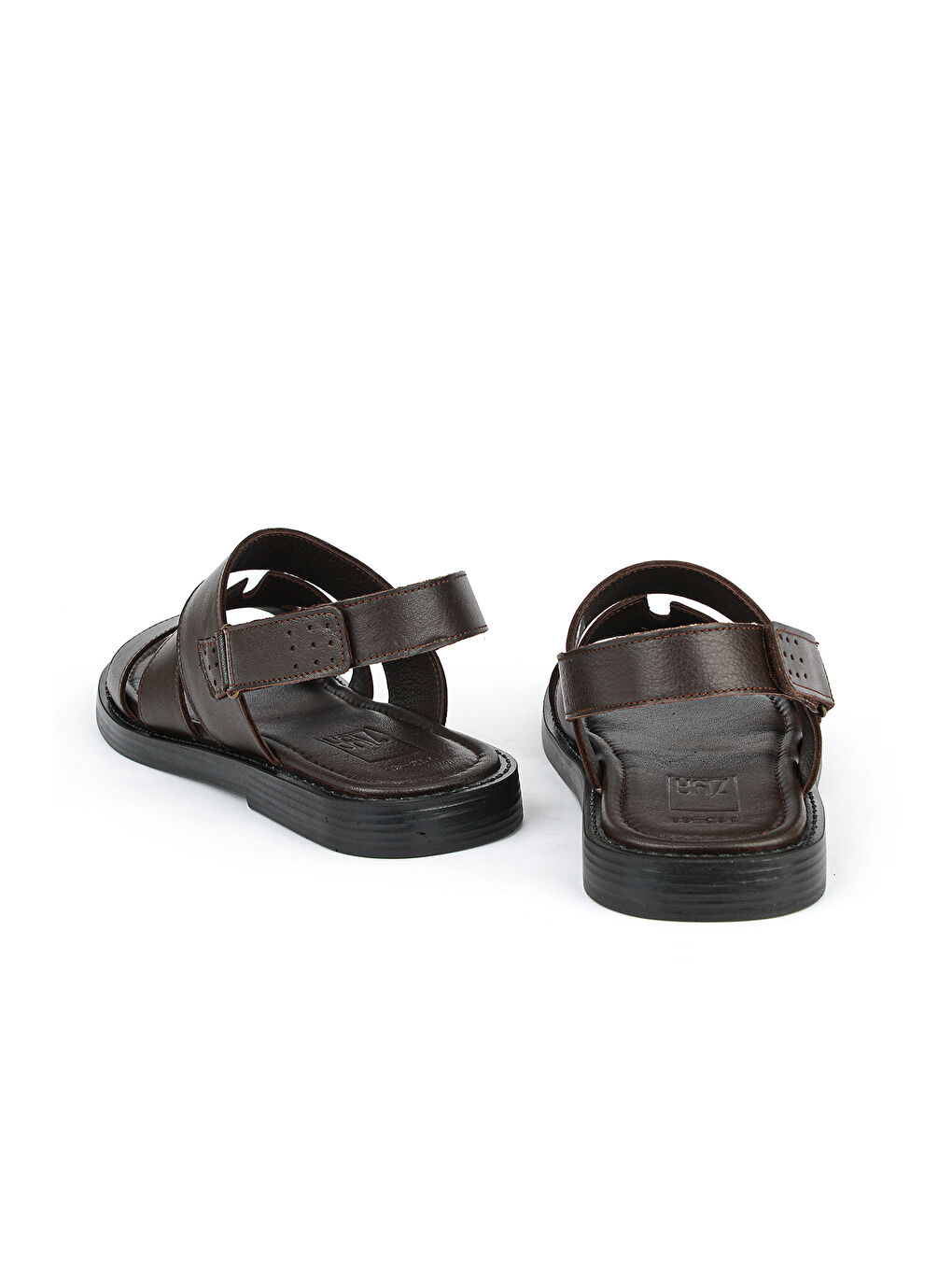 Kahverengi Erkek Hakiki Deri Sandalet 1611045ZM113 Kahve-2
