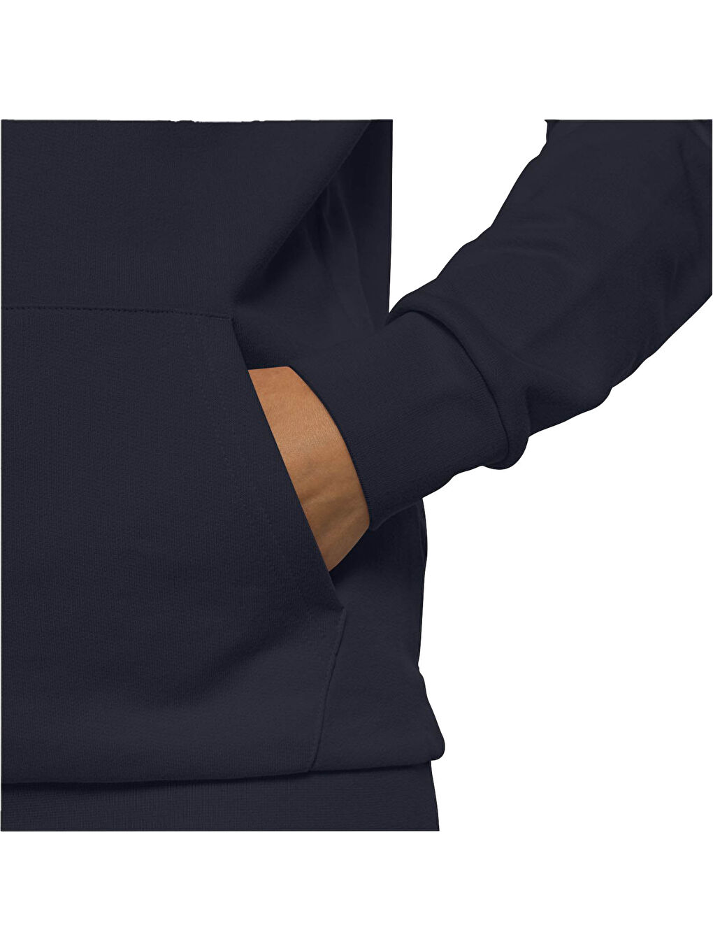 Lacivert Essential Hoodie Kadın Turuncu Sweatshirt-3