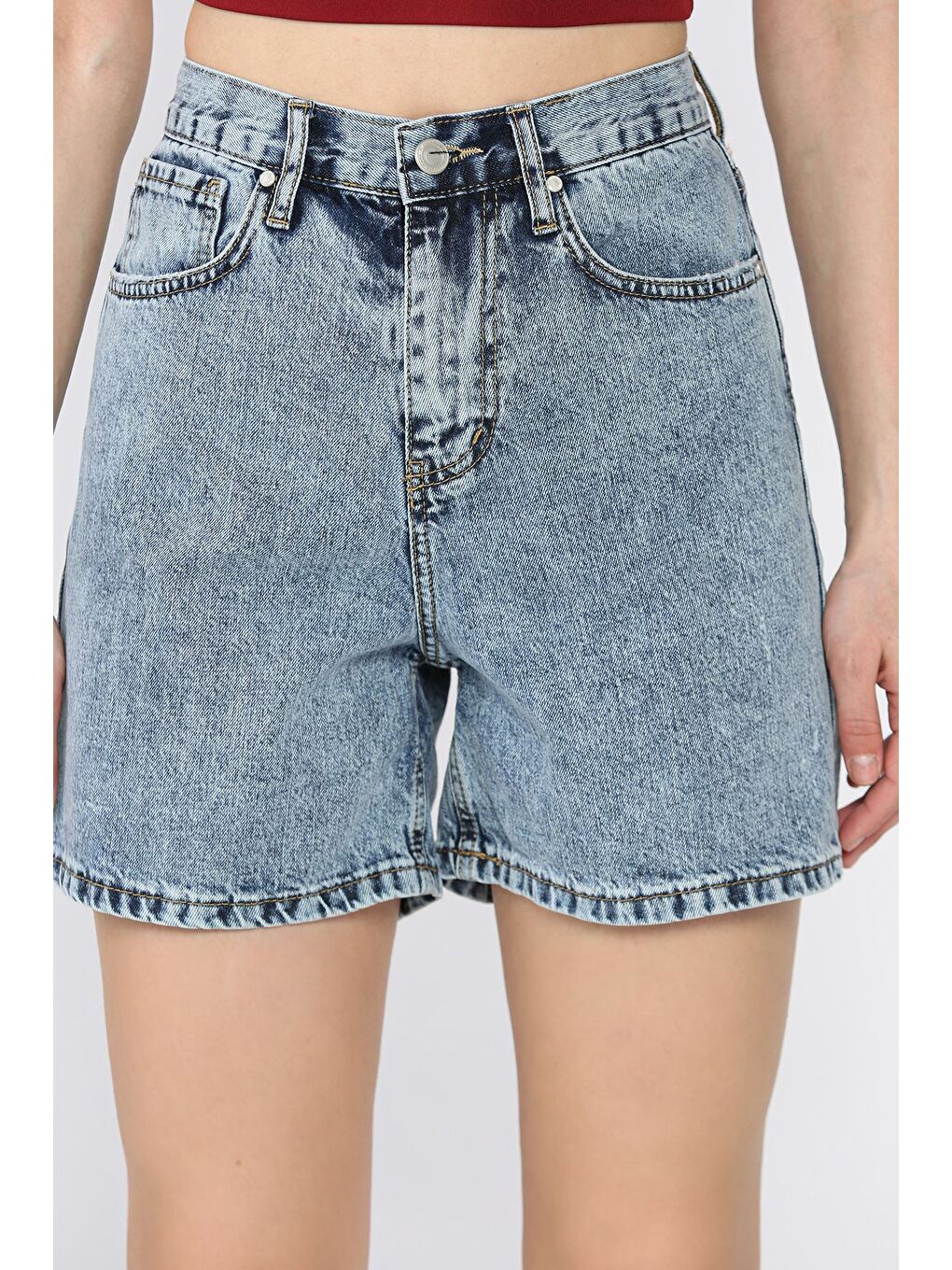 Mavi Kadın Jean Jean Şort-2