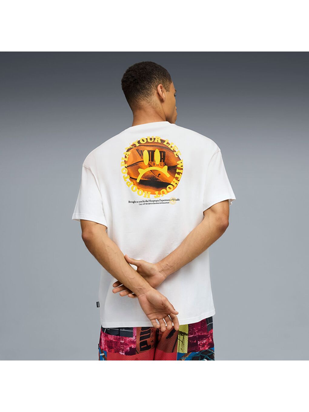 Beyaz HoopTOPIA Is LIFE Erkek Tişört-2
