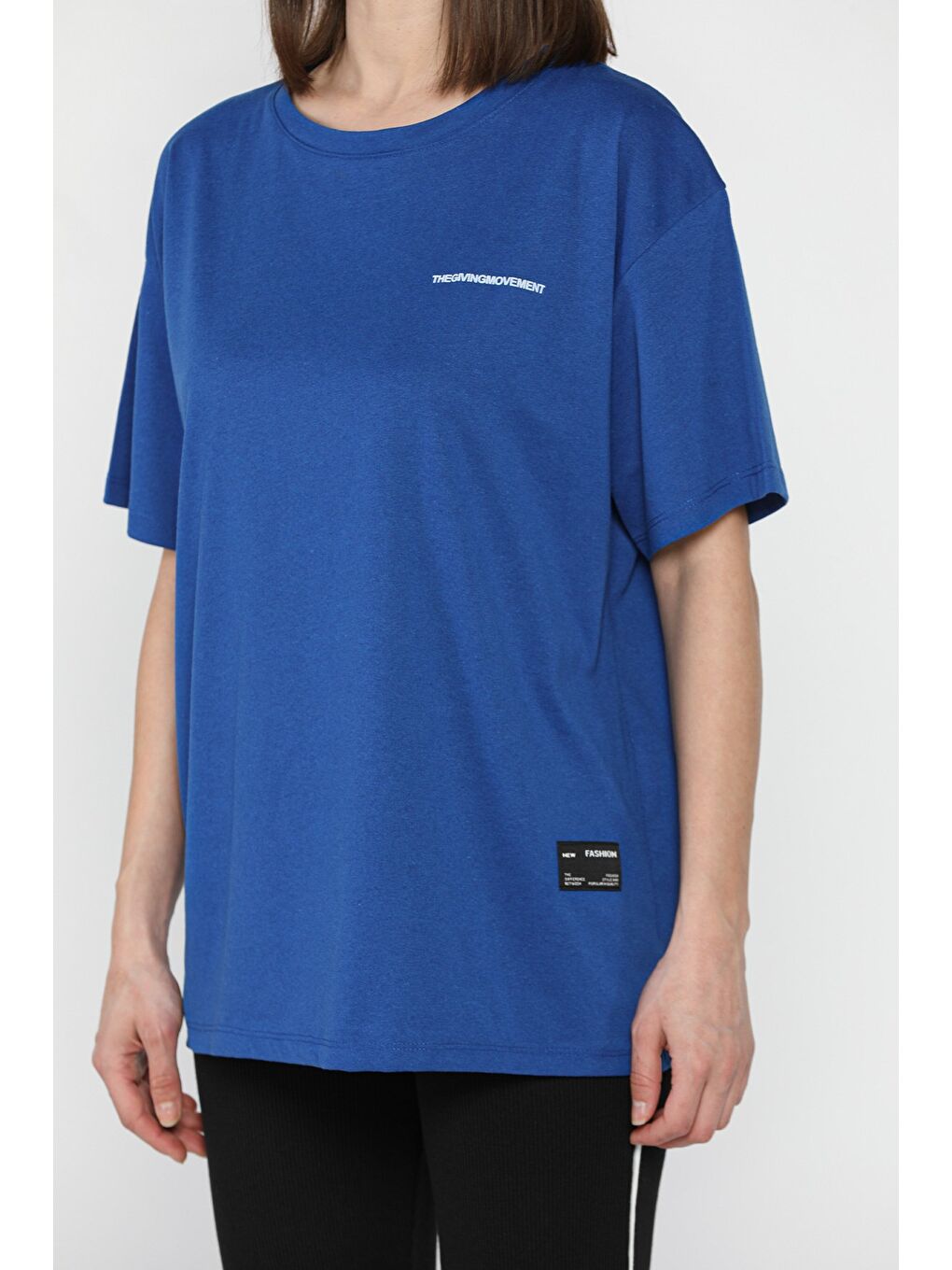 Mavi Kadın Bisiklet Yaka Tişört Tayt İkili Takım (m-l-xl Uyumludur)-3