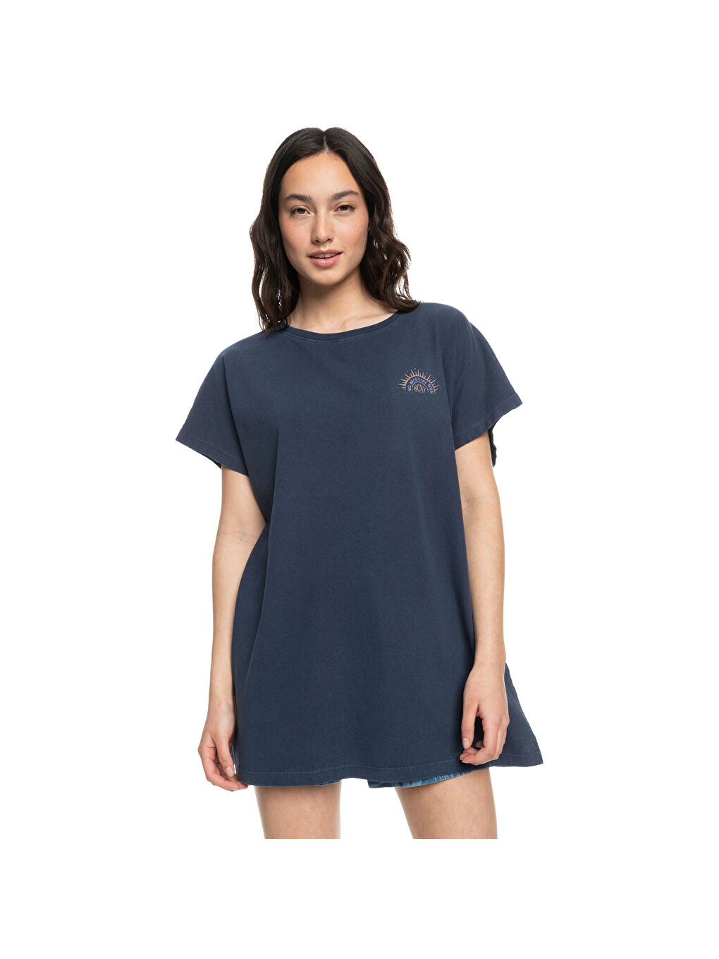 İndigo Long Wave Kadın Mavi Tişört-1