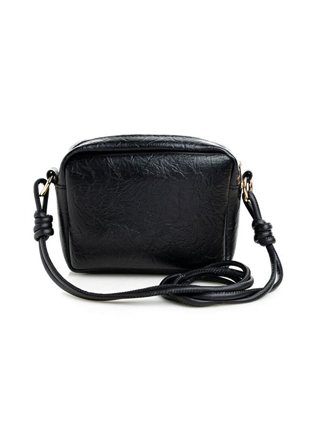 Siyah Çapraz Askılı Fermuarlı Kadın Mini Omuz Çantası-1