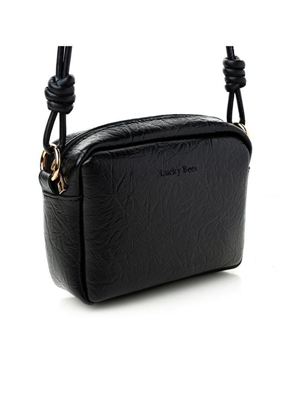 Siyah Çapraz Askılı Fermuarlı Kadın Mini Omuz Çantası-2