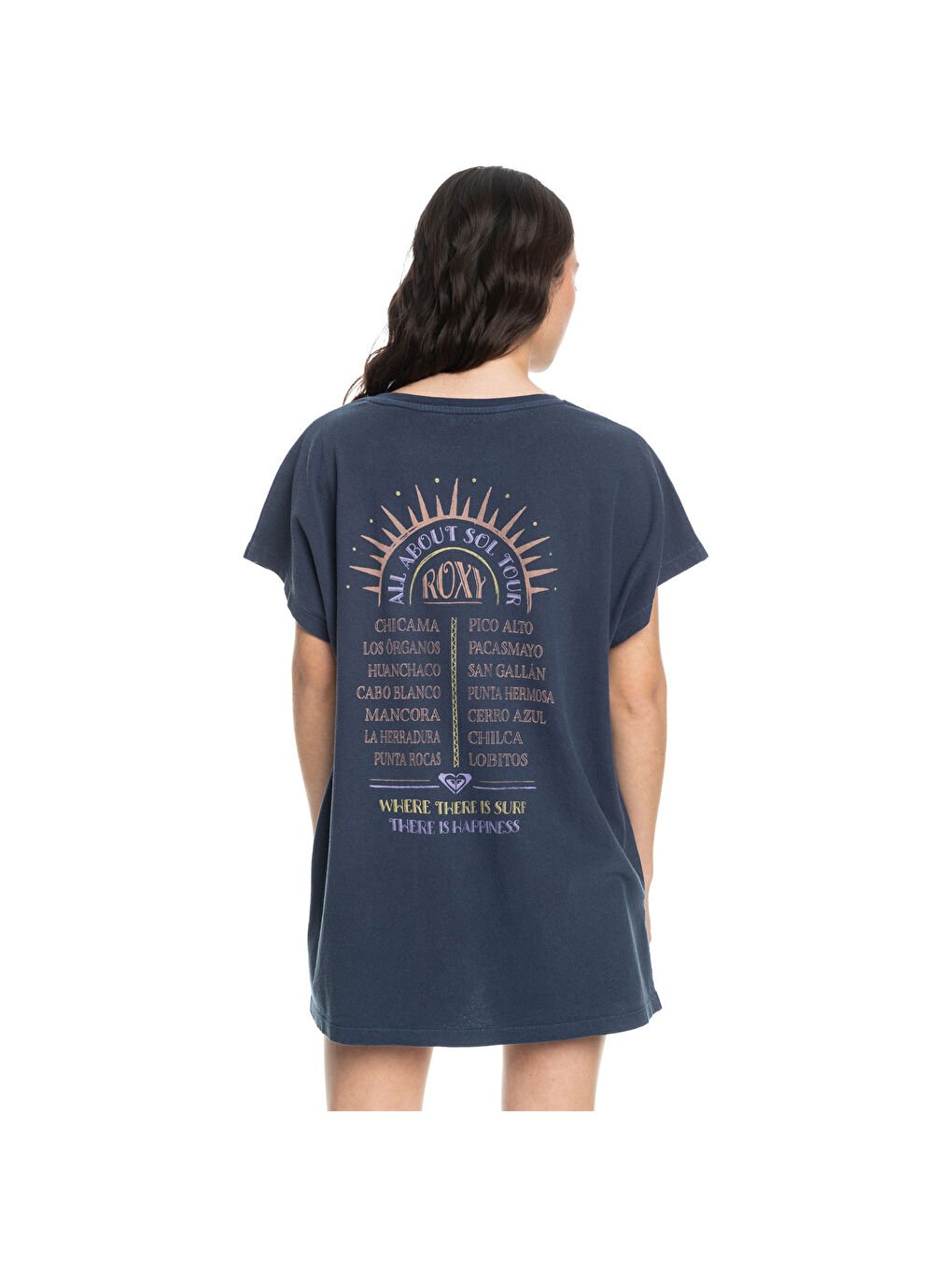 İndigo Long Wave Kadın Mavi Tişört-5