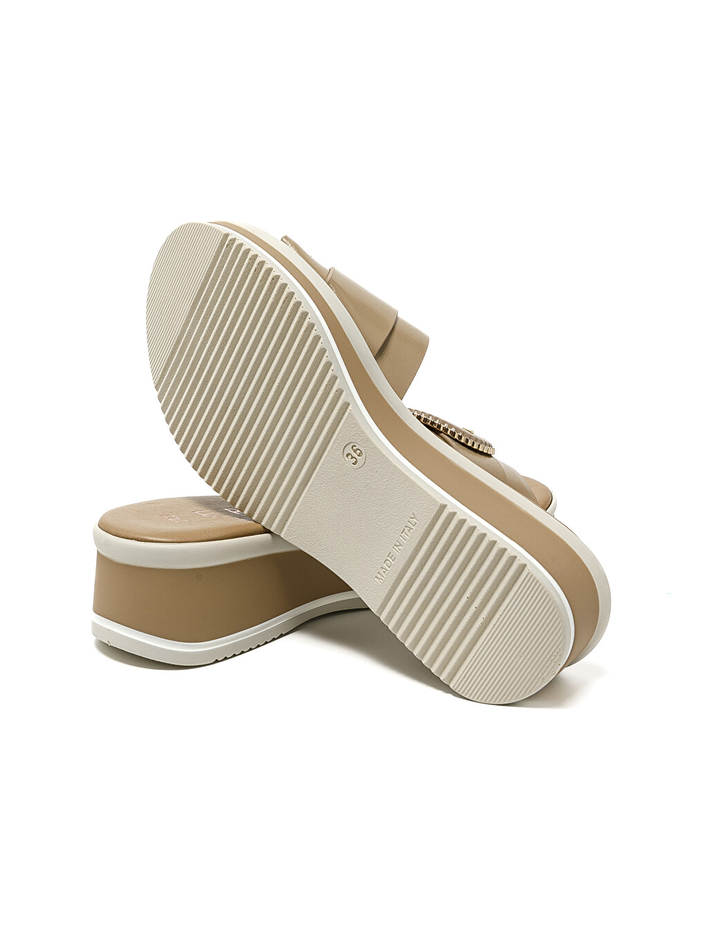 Bej Kadın Terlik 12128-E5 Beige-5