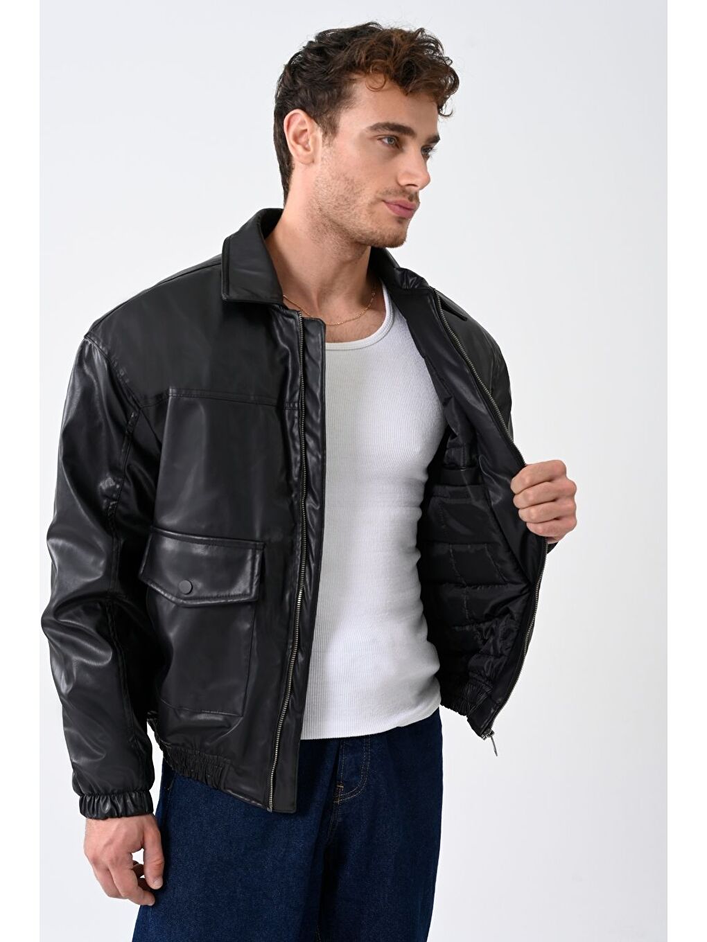 Siyah Vibes X Vesto Deri Ceket 001