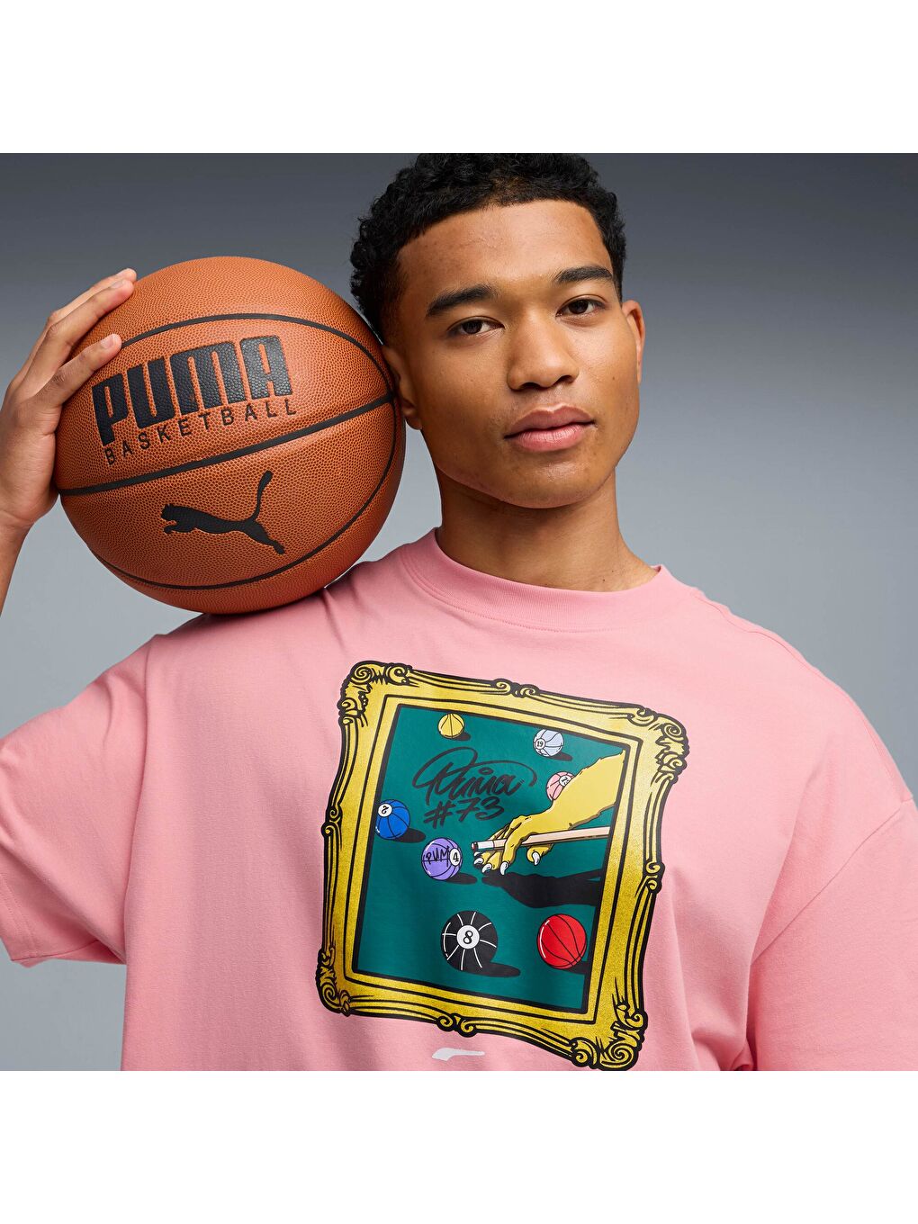 Pembe COMMISSIONER Dylan V Erkek Tişört-1