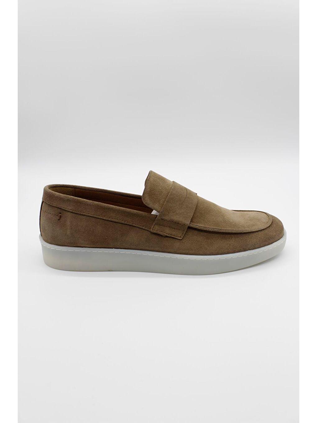 Kahverengi Camel %100 Deri Süet Bağcıksız Casual Ayakkabı 1033240166