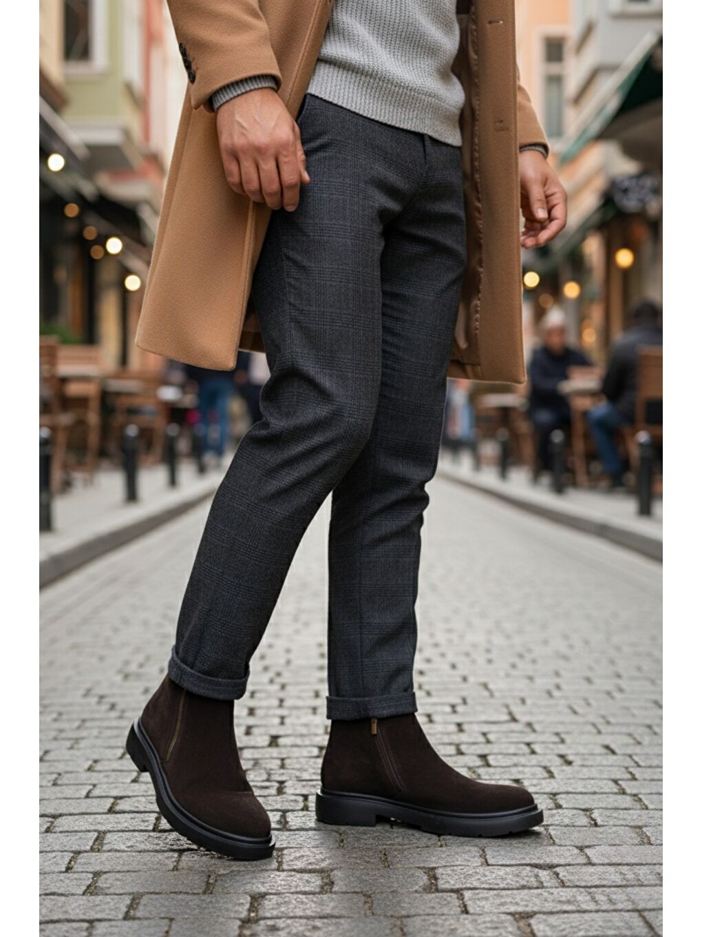 Kahverengi ASTRA Hakiki Deri Çift Fermuarlı Erkek Casual Kışlık Bot-4