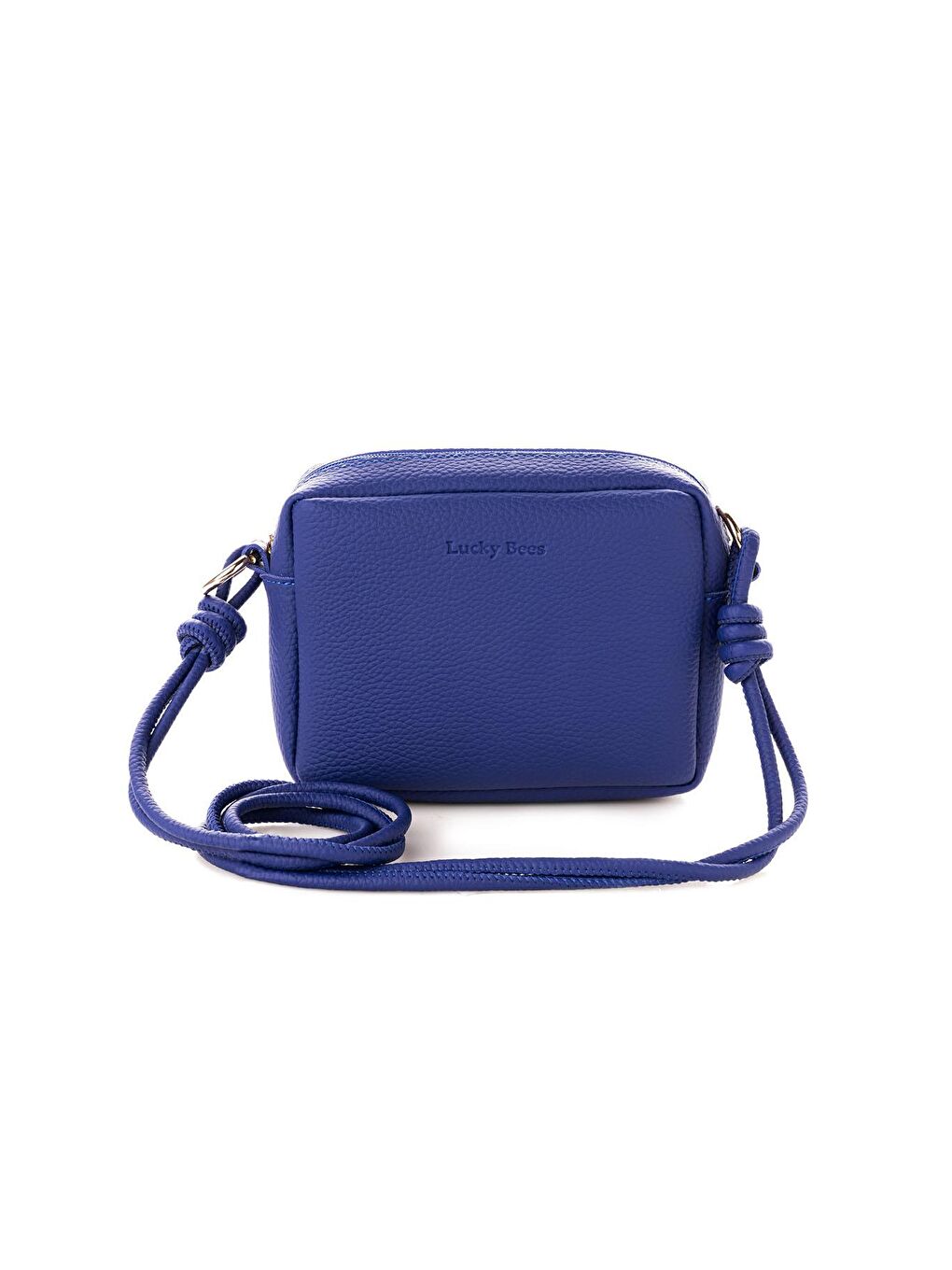 Mavi Çapraz Askılı Fermuarlı Kadın Mini Omuz Çantası-3