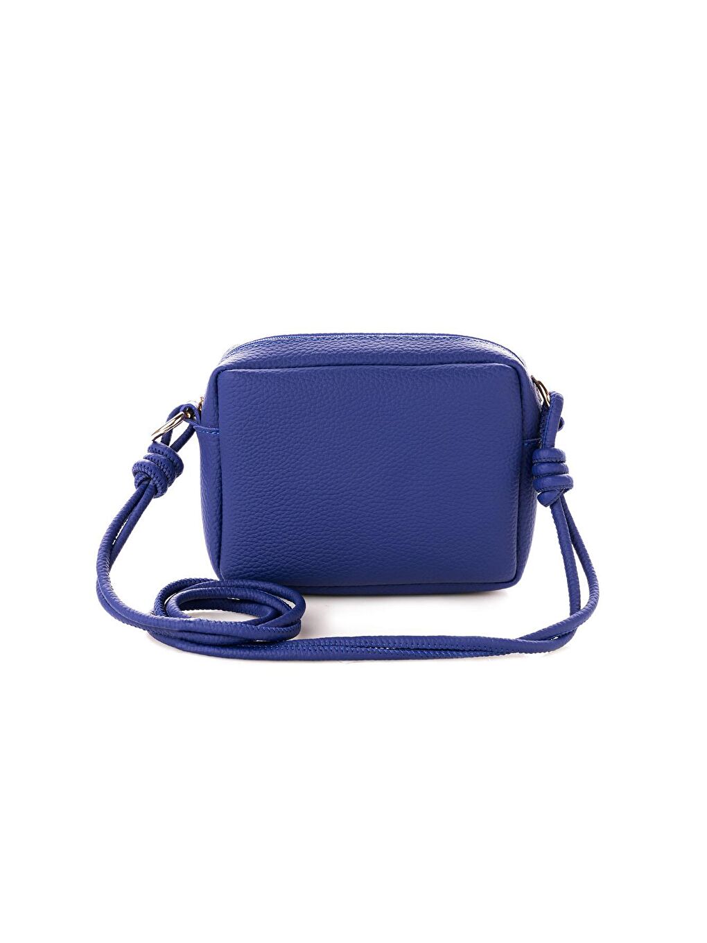 Mavi Çapraz Askılı Fermuarlı Kadın Mini Omuz Çantası-4