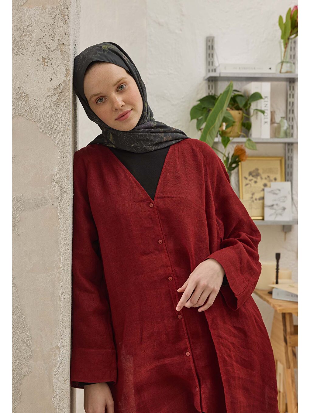 Aster Desen Şal Siyah