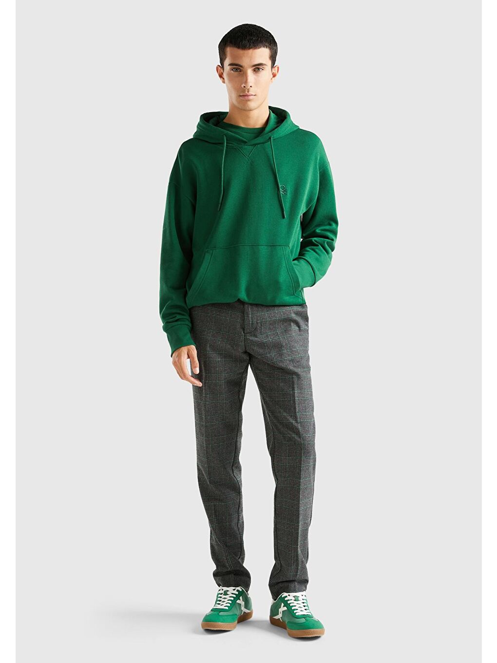 Antrasit Yün Karışımlı Regular Fit Kazayağı Desenli Erkek Pantolon-4