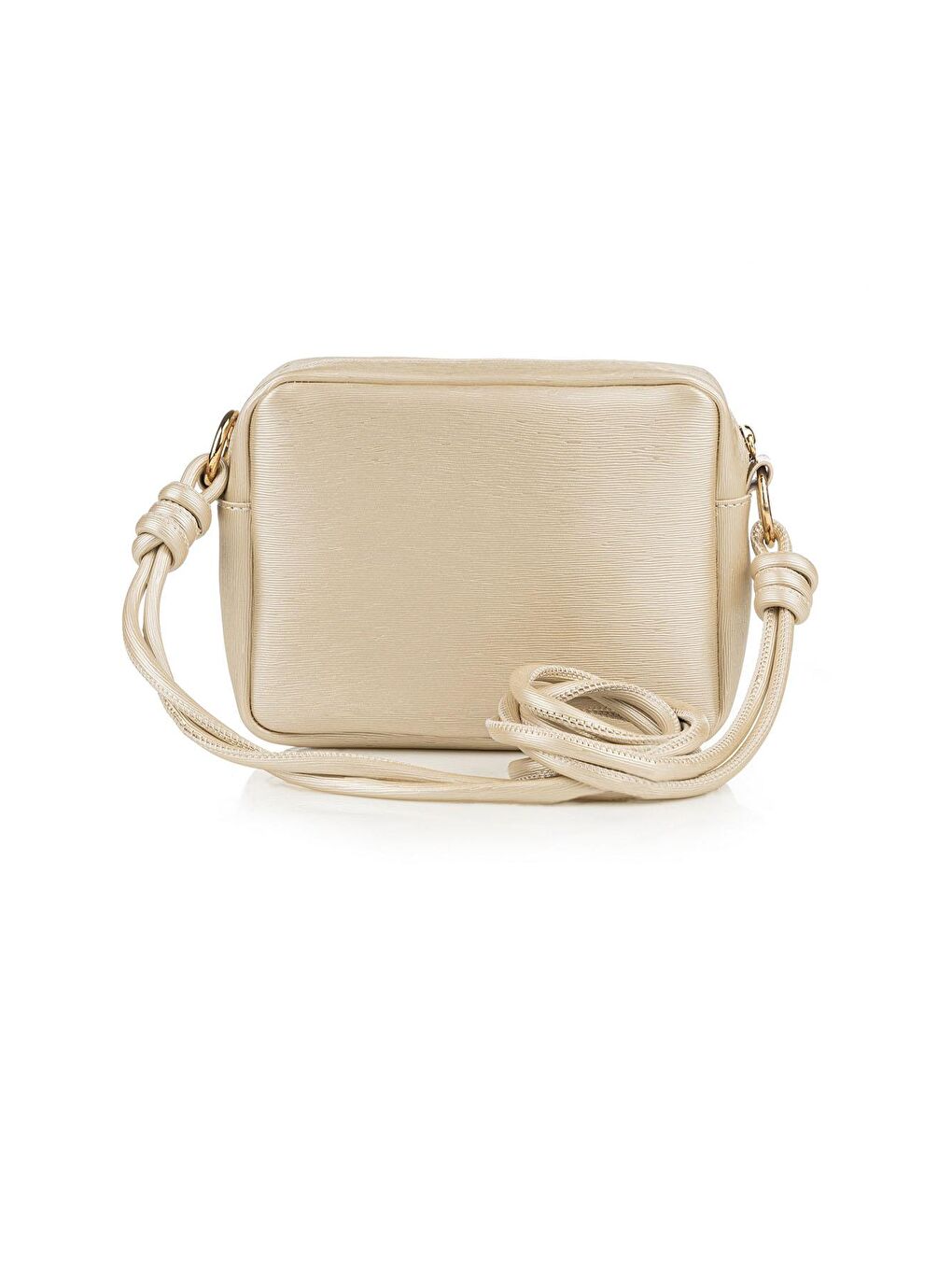 Sarı Çapraz Askılı Fermuarlı Kadın Mini Omuz Çantası-4