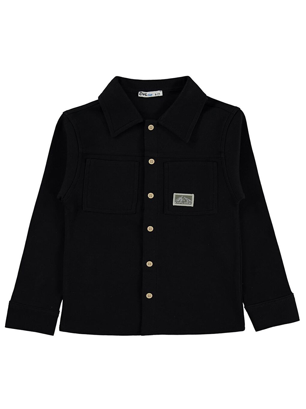 Boys Basic 6-9 Yaş Gömlek - Siyah