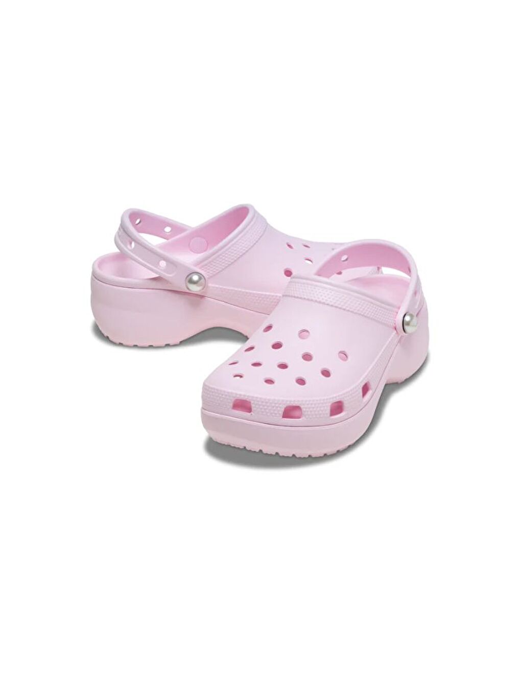 Pembe Classic Platform Pearl Clog Kadın Terlik 211231_6ZW-5