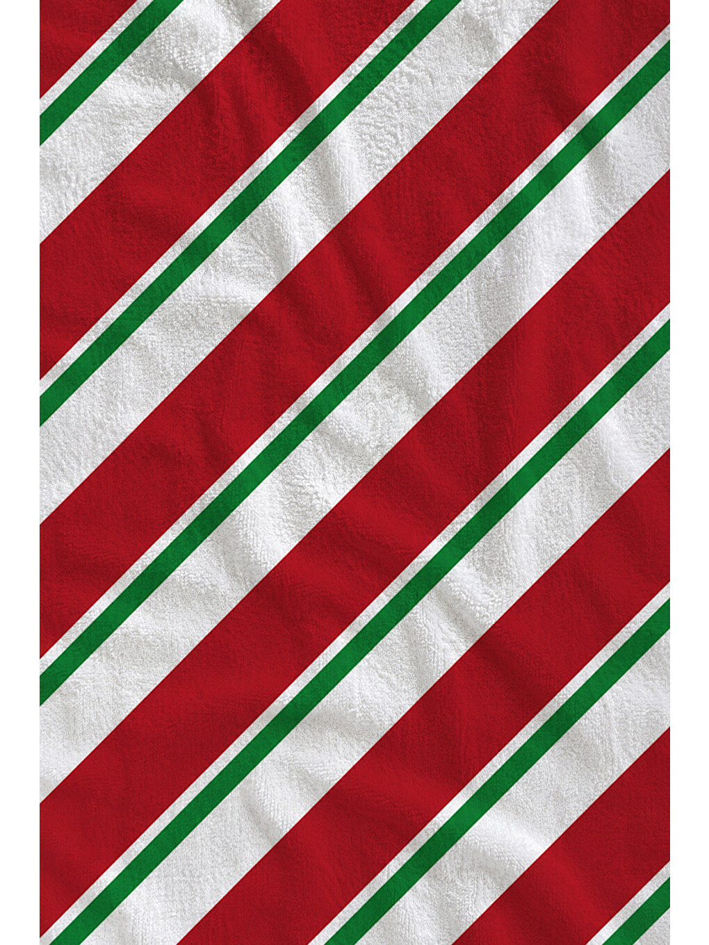 Retro Kırmızı Yeşil Beyaz Diyagonal Çizgili Desenli 70x150 Plaj Havlusu - Pamuklu Banyo Havlusu-2