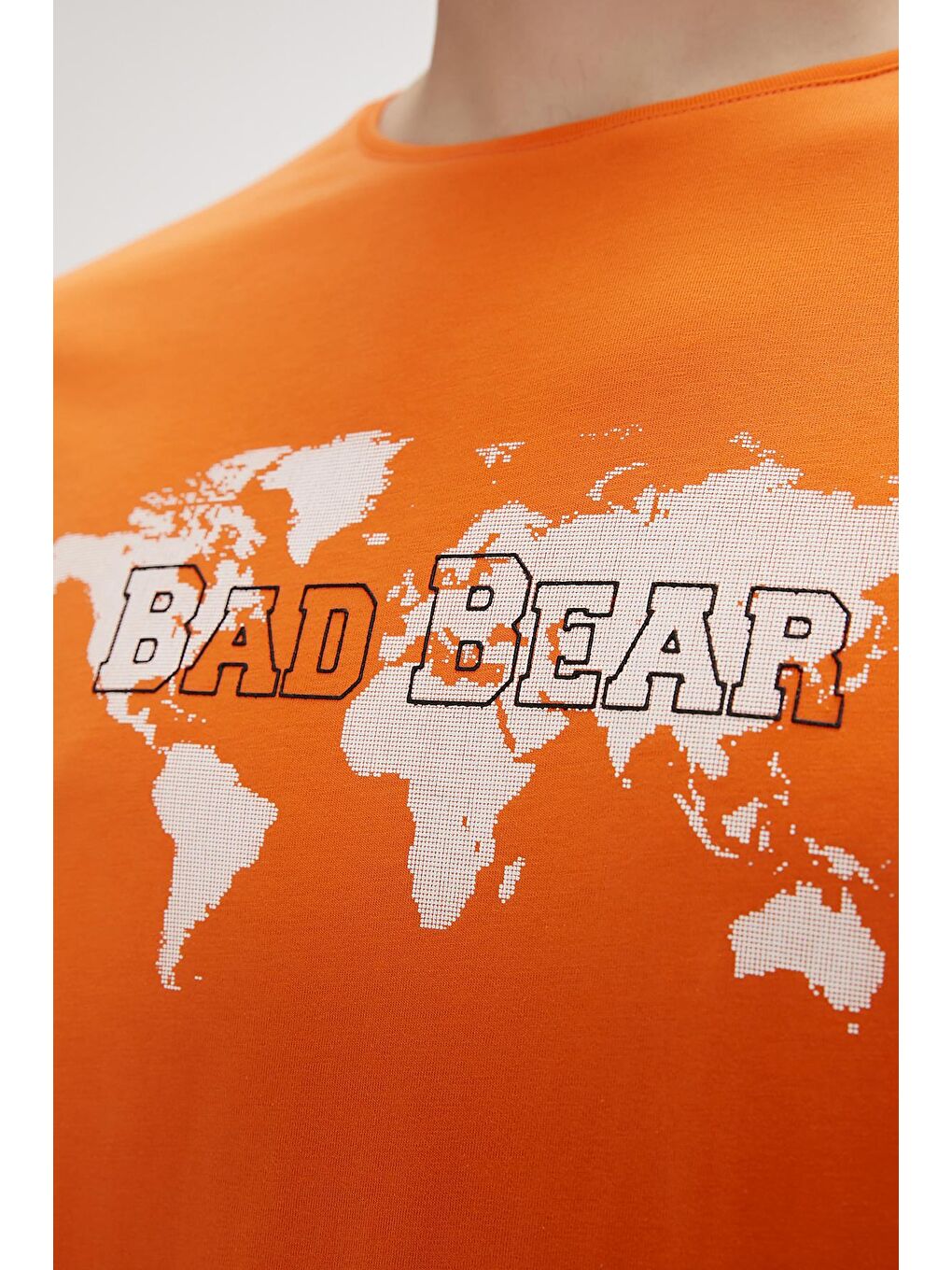 Bad Bear Turuncu Globe Turuncu Baskılı Erkek Tişört - 3