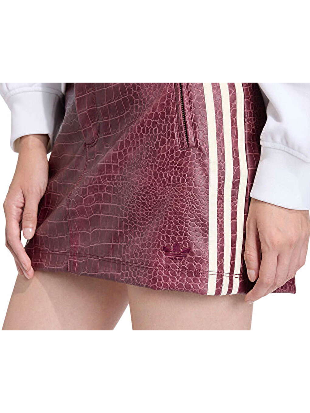 Pleather Sk Kadın Günlük Etek Kd8785 Kırmızı-3